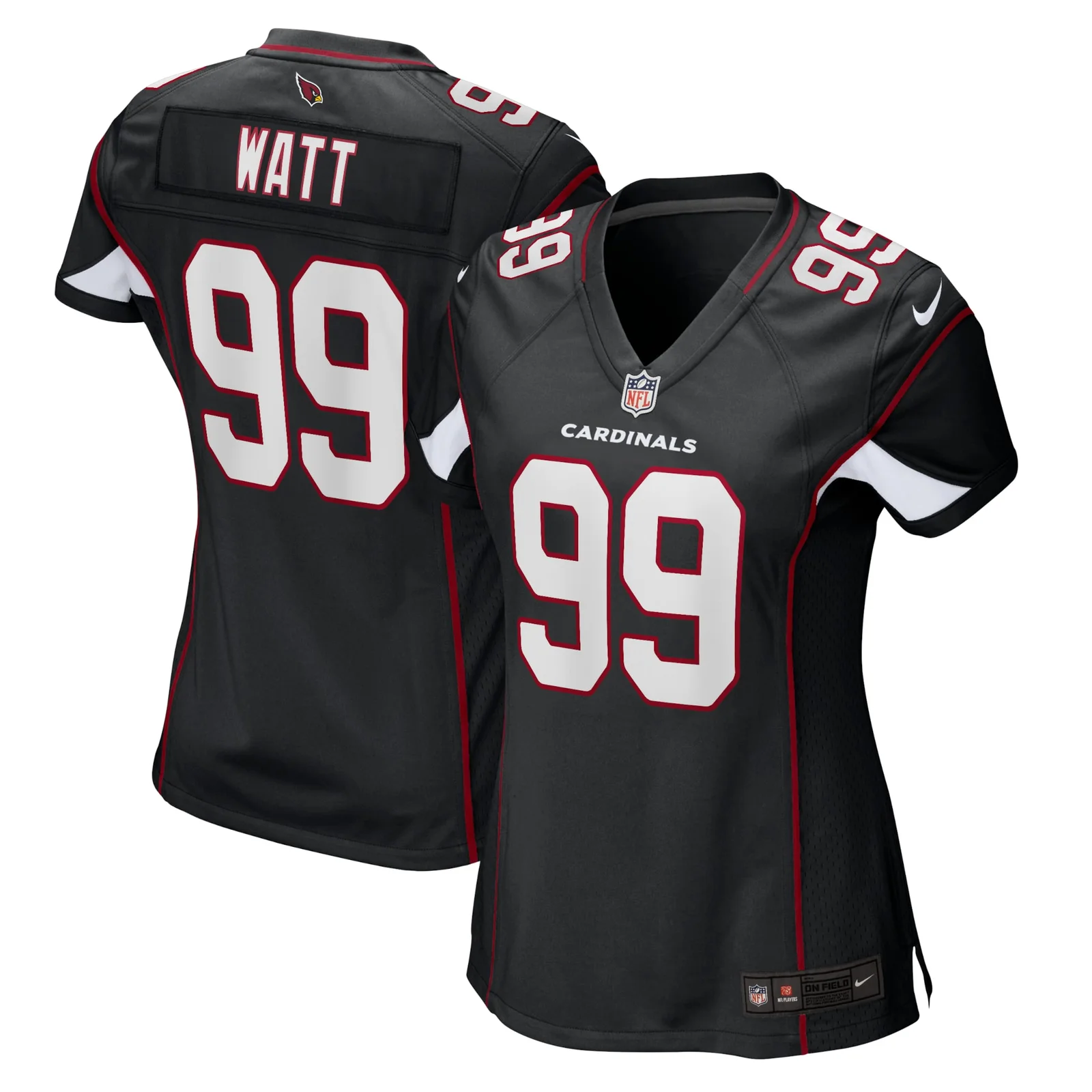 J.J. Watt Arizona Cardinals Woman's Alternate Game Jersey - Black -