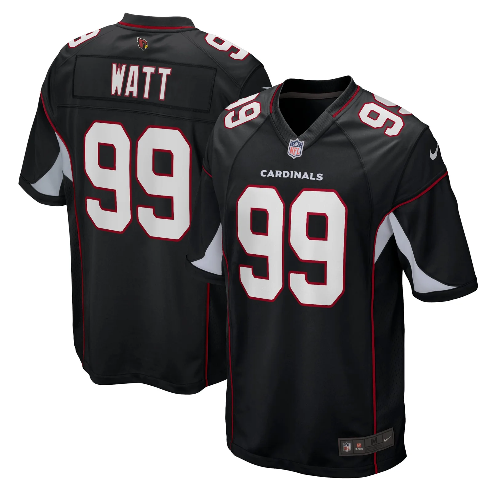 Men's J.J. Watt Arizona Cardinals Alternate Game Jersey - Black -