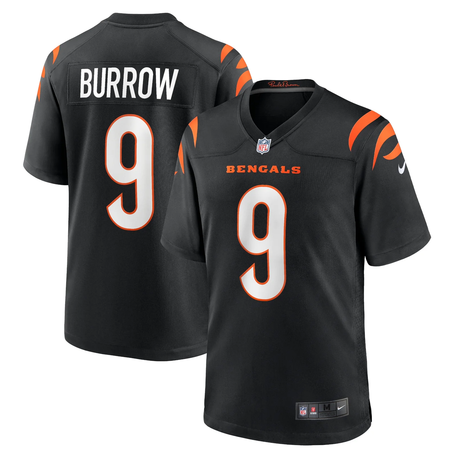 Men'sJoe Burrow Cincinnati Bengals Player Game Jersey - Black -