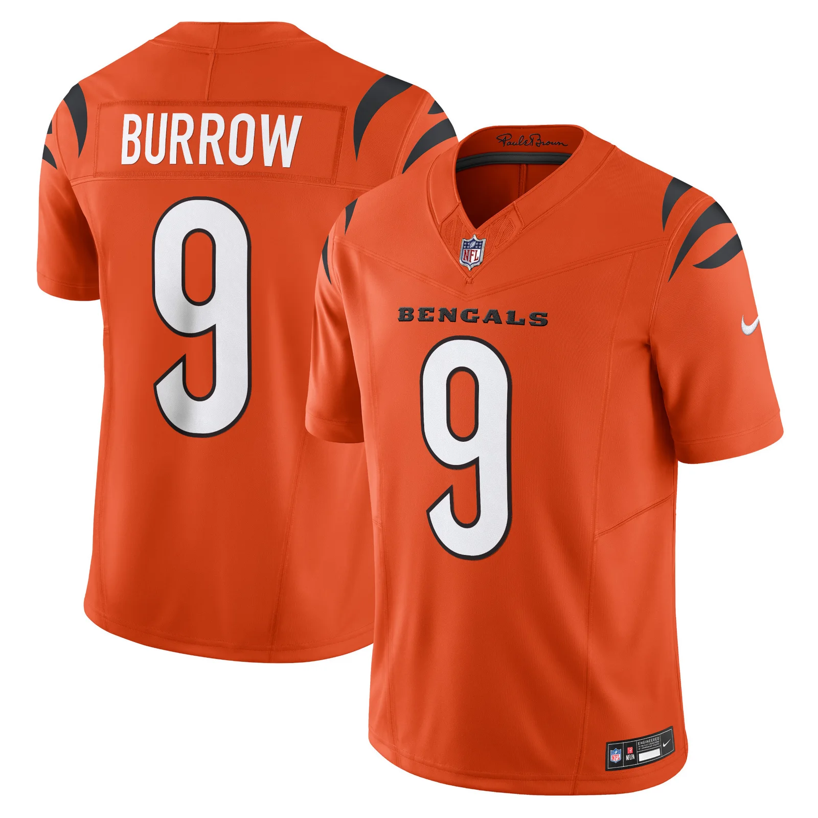 Men'sJoe Burrow Cincinnati Bengals Vapor F.U.S.E. Limited Jersey - Orange -