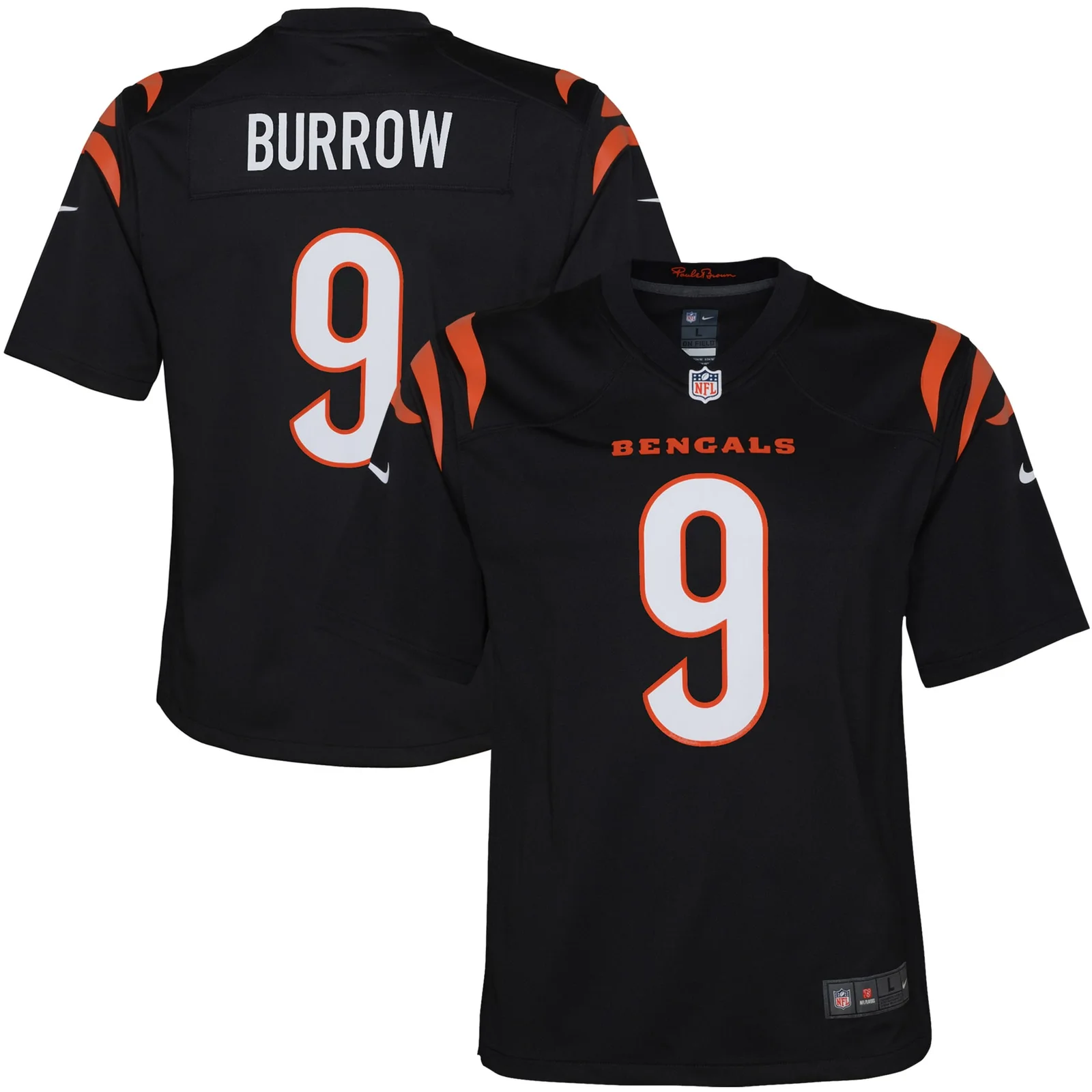Joe Burrow Cincinnati Bengals Youth Game Jersey - Black -