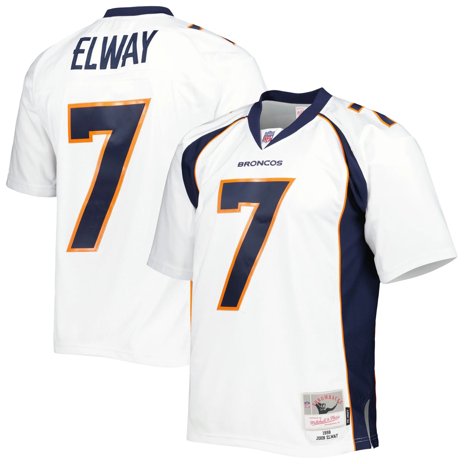 Men's John Elway Denver Broncos Mitchell &amp; Ness 1998 Legacy  Jersey - White
