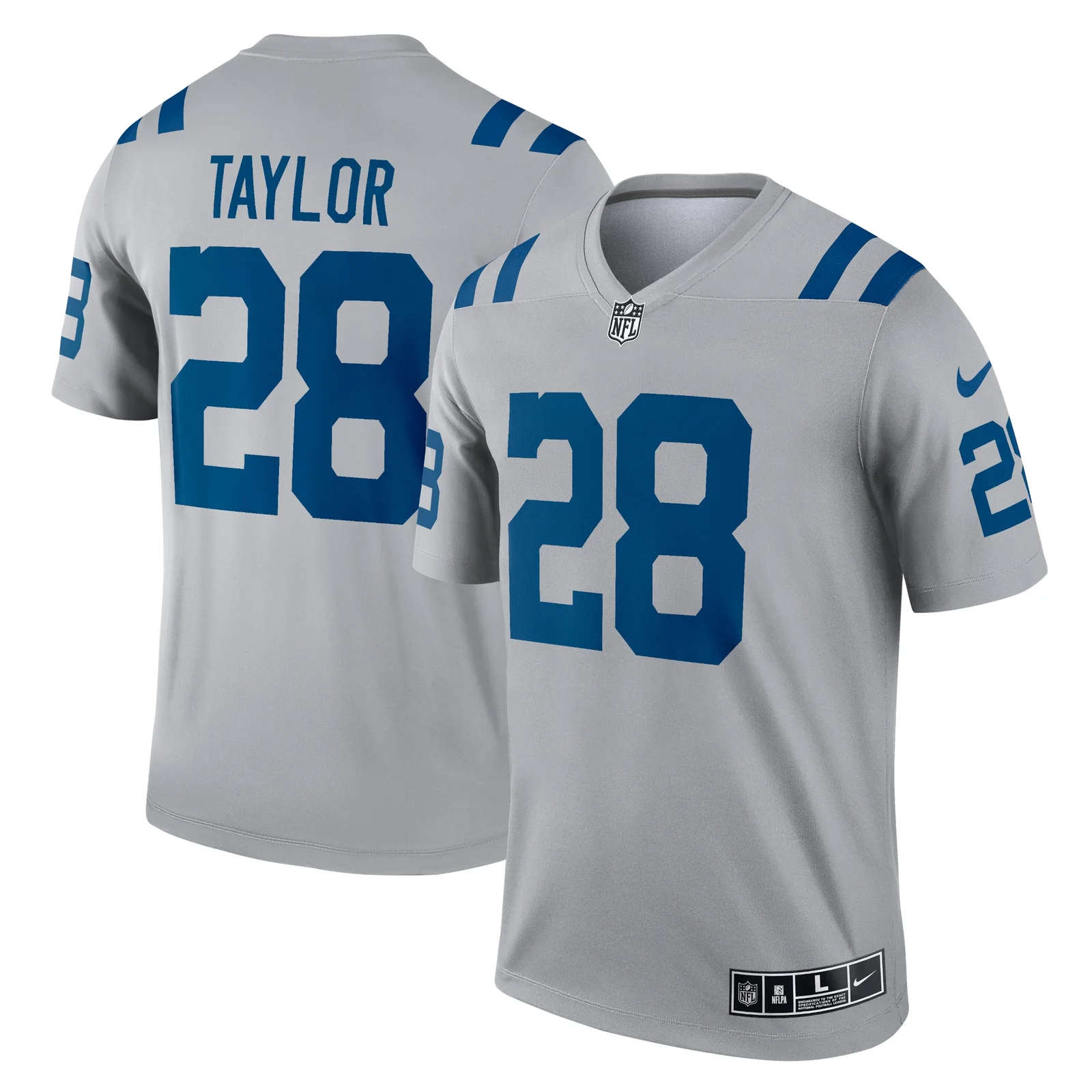 Men'sJonathan Taylor Indianapolis Colts Inverted Legend Jersey - Gray -