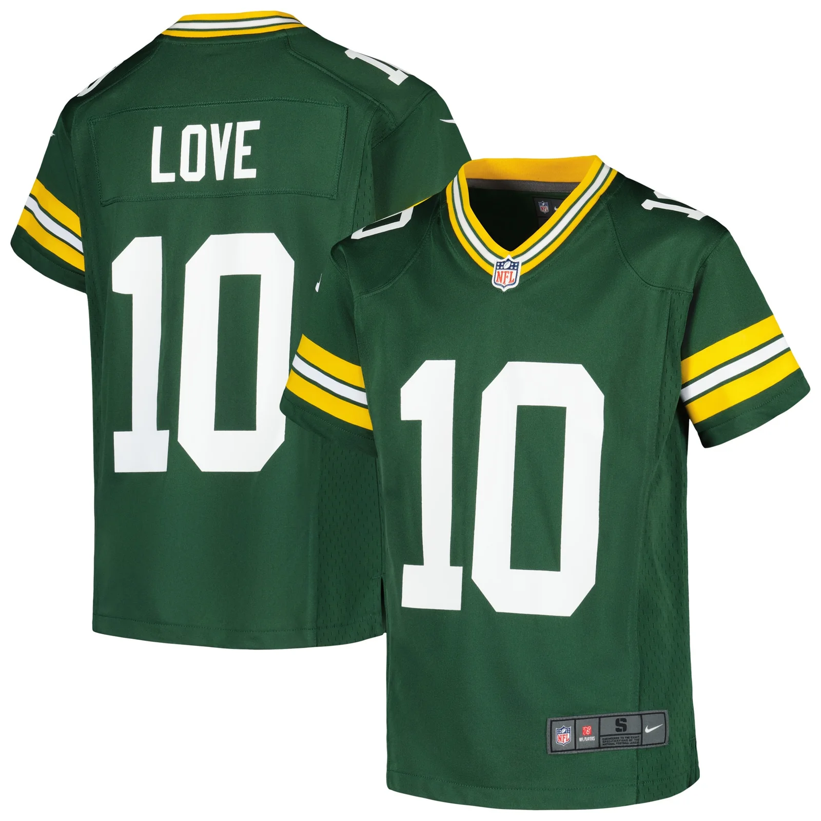 Jordan Love Green Bay Packers Youth Game Jersey - Green -