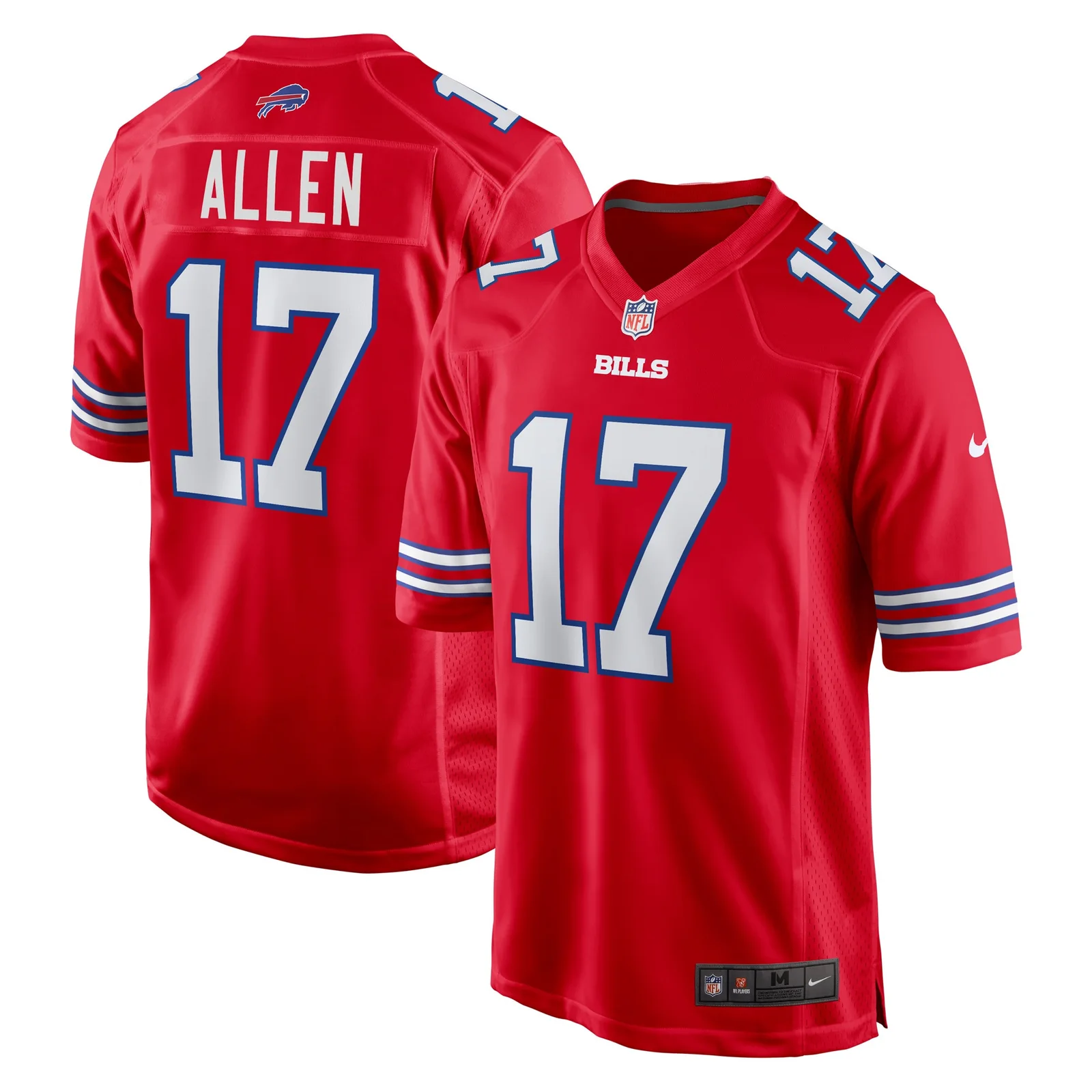 Men'sJosh Allen Buffalo Bills Alternate Game Jersey - Red -