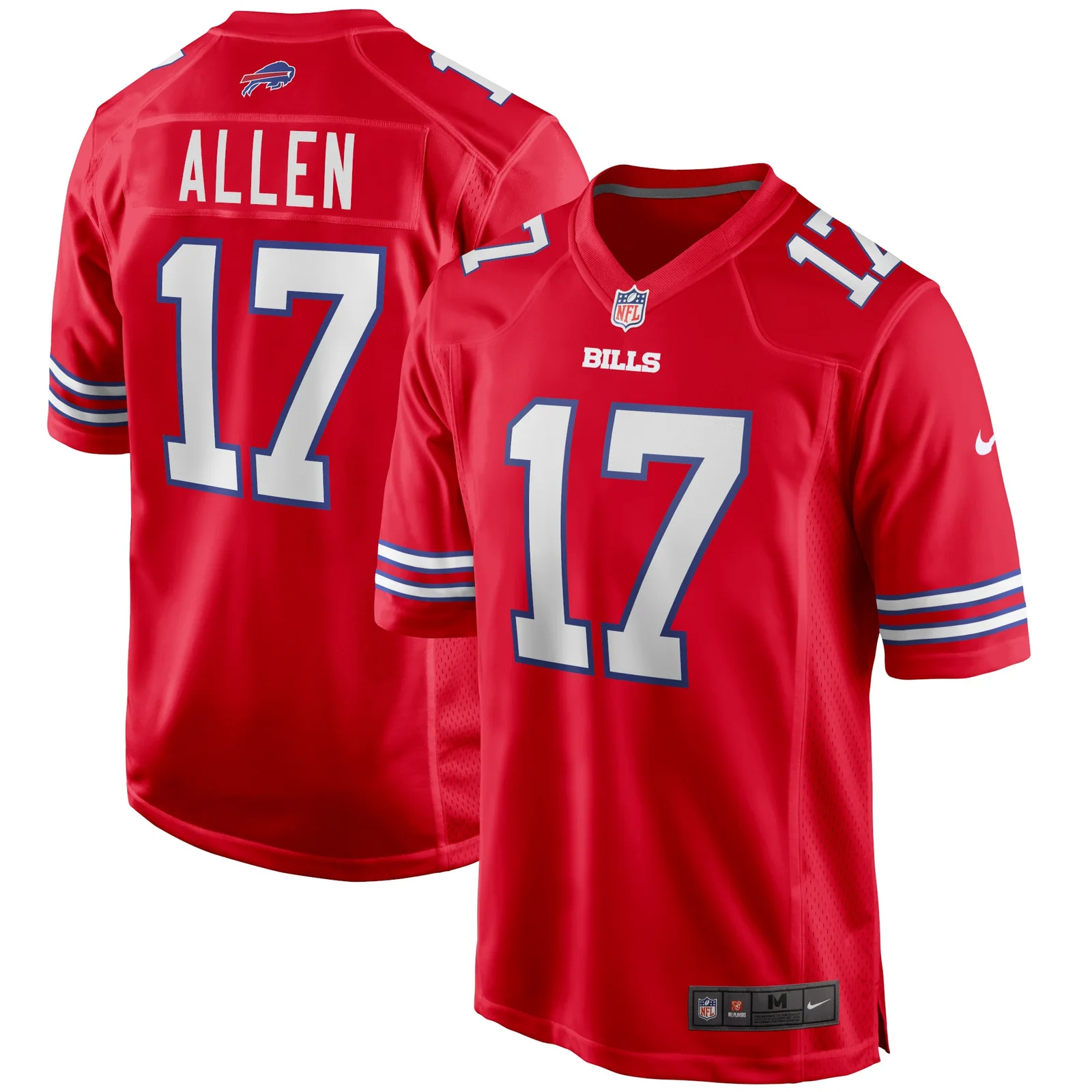 Men'sJosh Allen Buffalo Bills Alternate Game Player Jersey - Red -