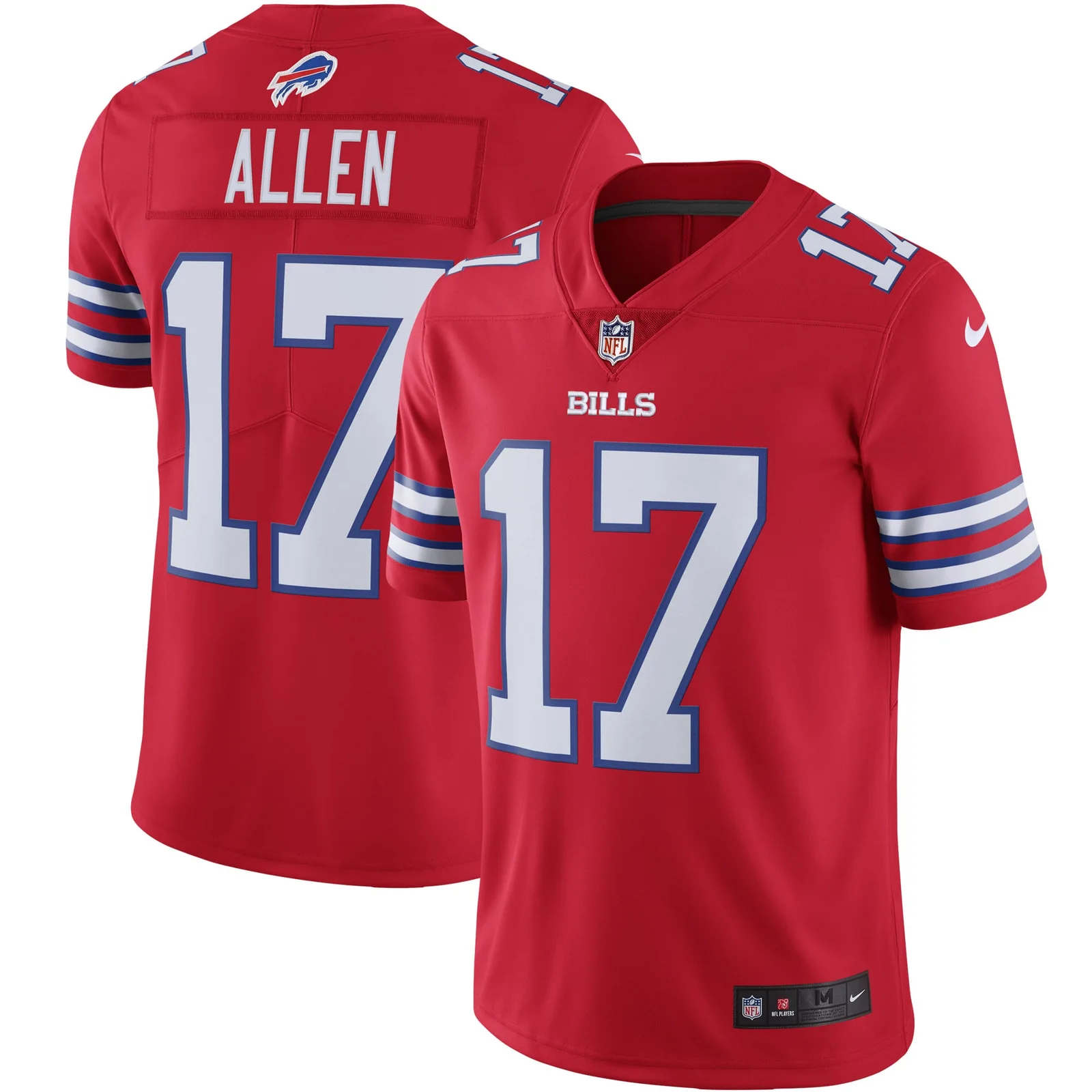 Men'sJosh Allen Buffalo Bills Color Rush Vapor Limited Jersey - Red -