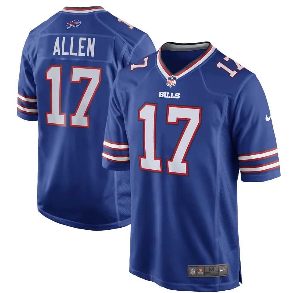 Men'sJosh Allen Buffalo Bills Game Player Jersey - Royal -