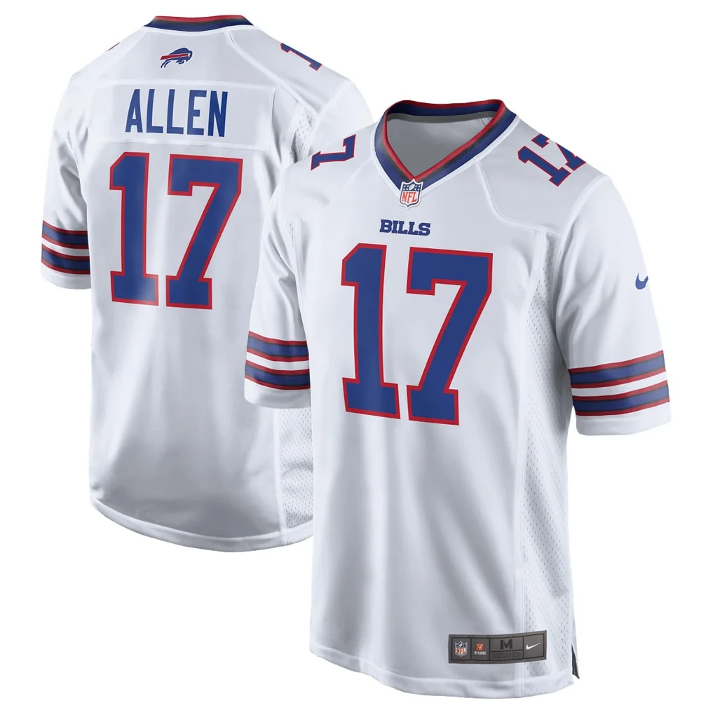 Men'sJosh Allen Buffalo Bills Game Player Jersey - White -