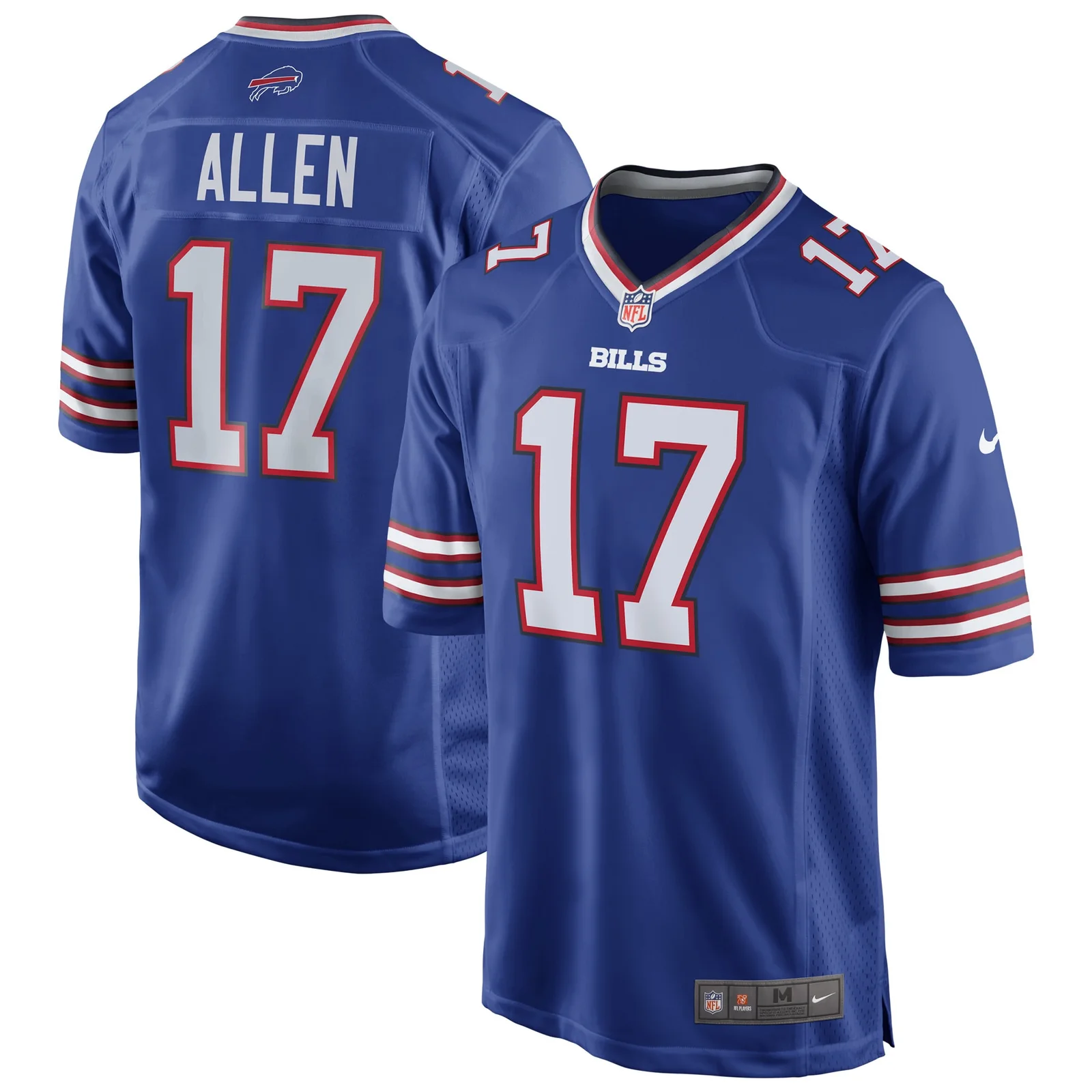 Men'sJosh Allen Buffalo Bills Team Game Player Jersey - Royal -