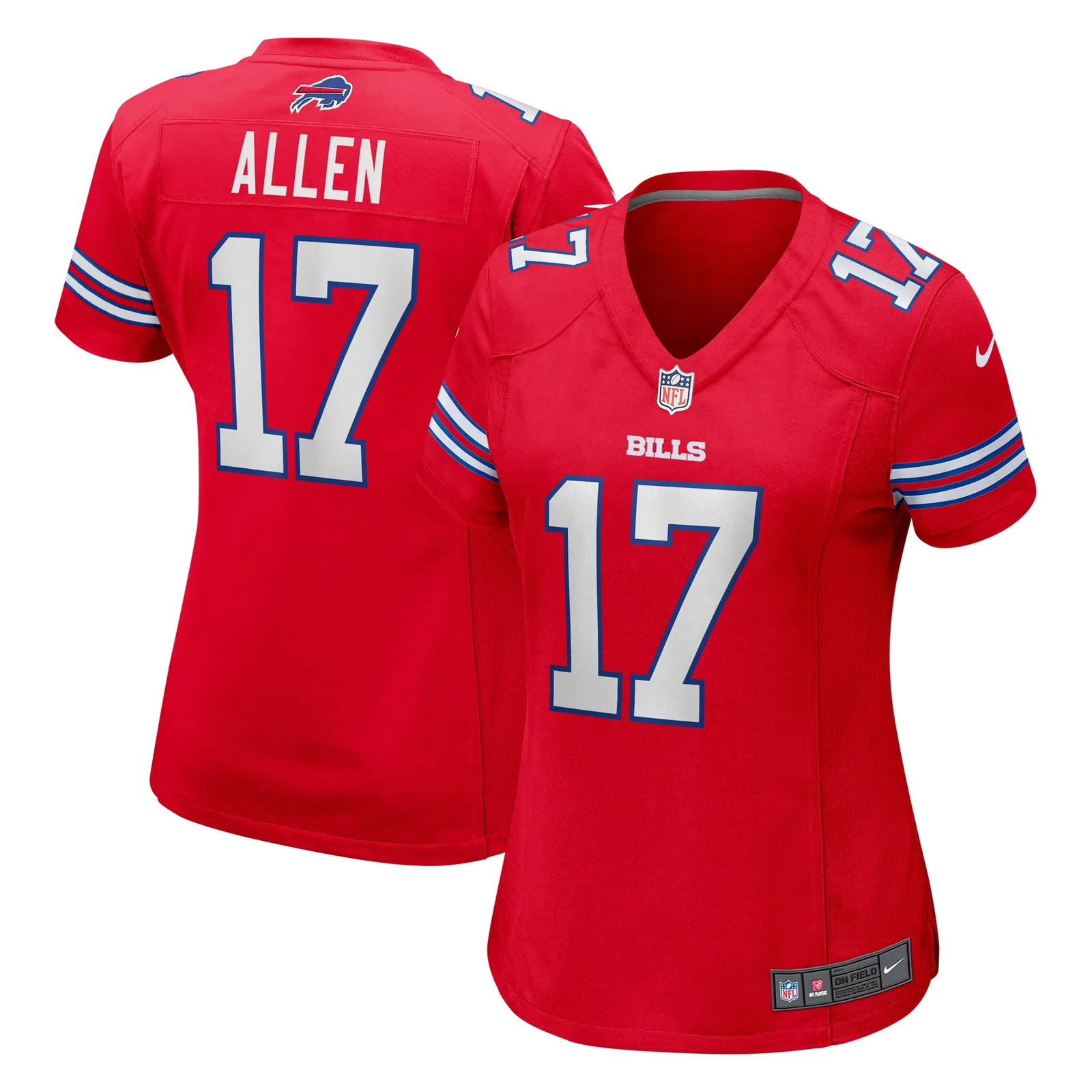 Josh Allen Buffalo Bills Woman's Alternate Game Jersey - Red -