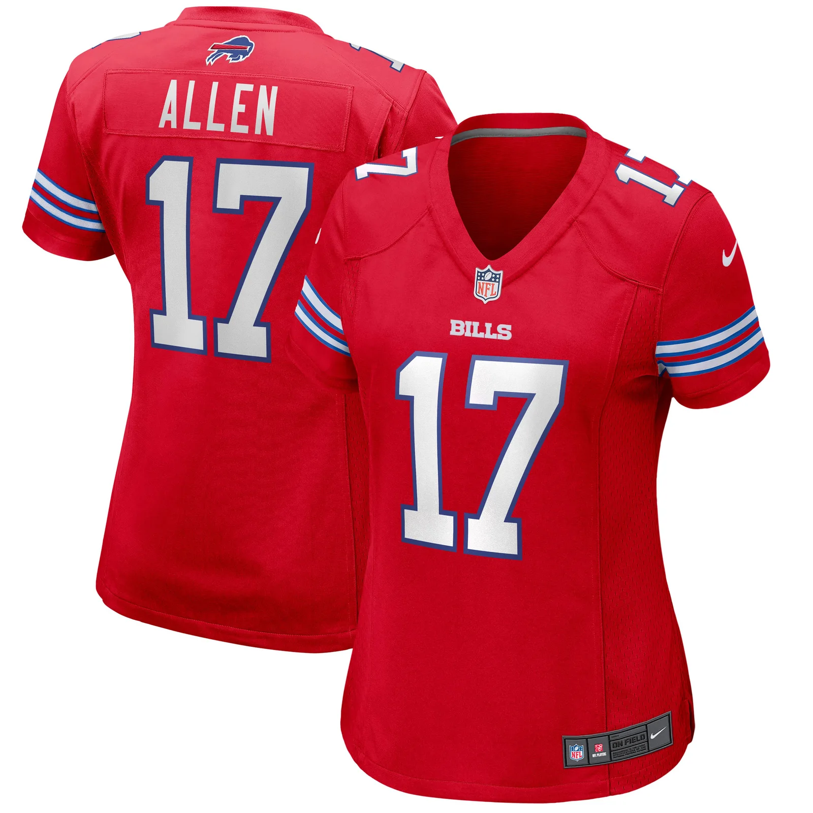 Josh Allen Buffalo Bills Woman's Alternate Game Player Jersey - Red -