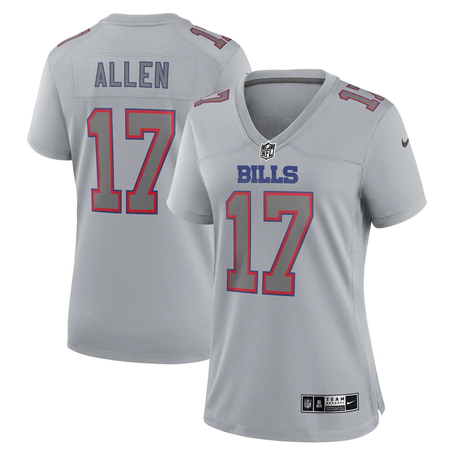 Josh Allen Buffalo Bills Woman's Atmosphere Fashion Game Jersey - Gray -