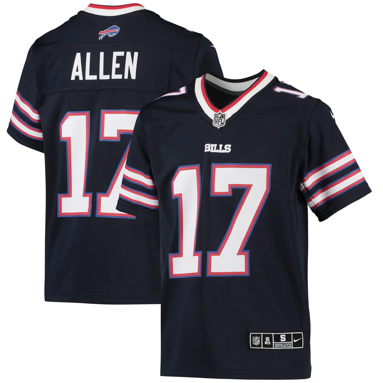Josh Allen Buffalo Bills Youth Inverted Team Game Jersey - Navy -