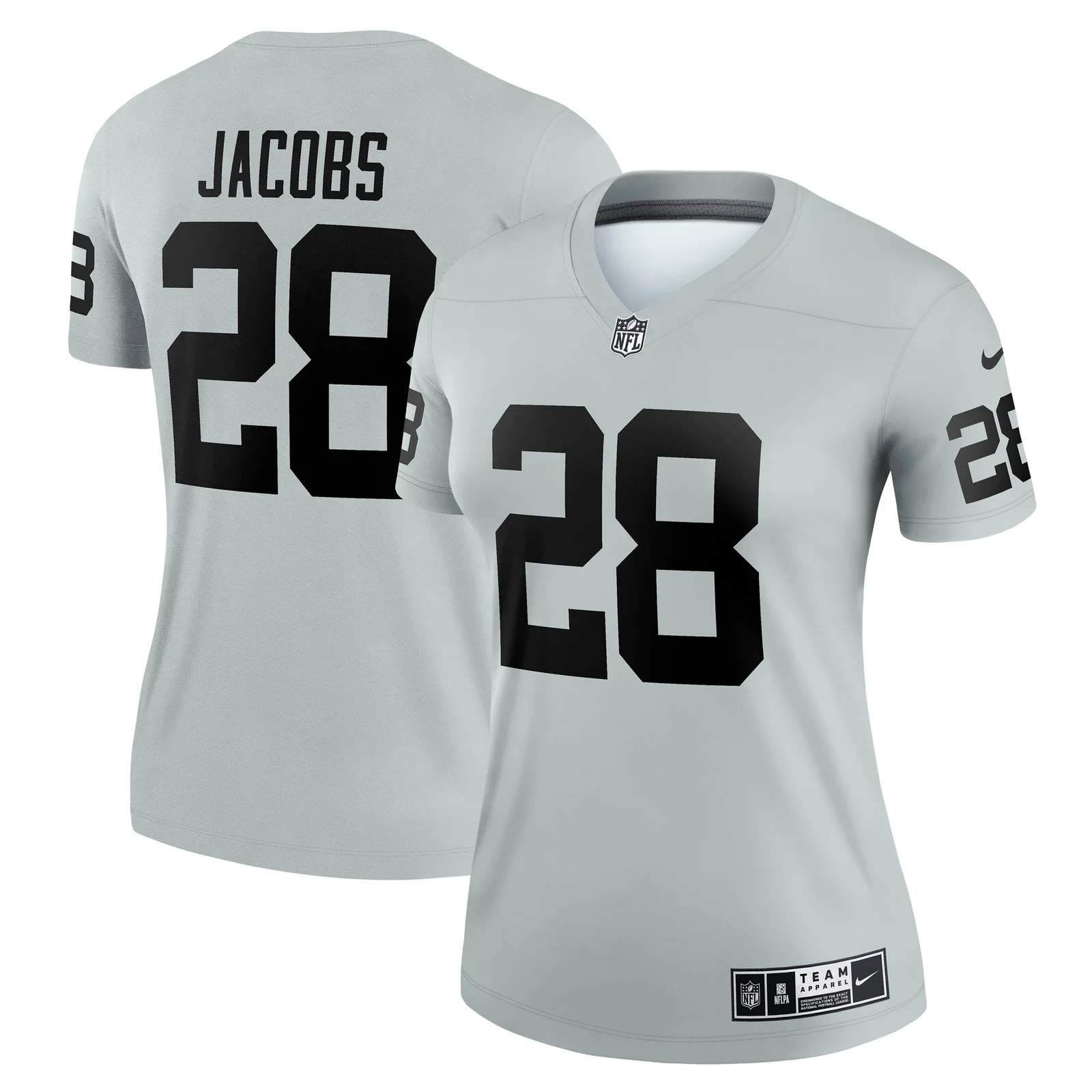 Josh Jacobs Las Vegas Raiders Woman's Inverted Legend Jersey - Silver -