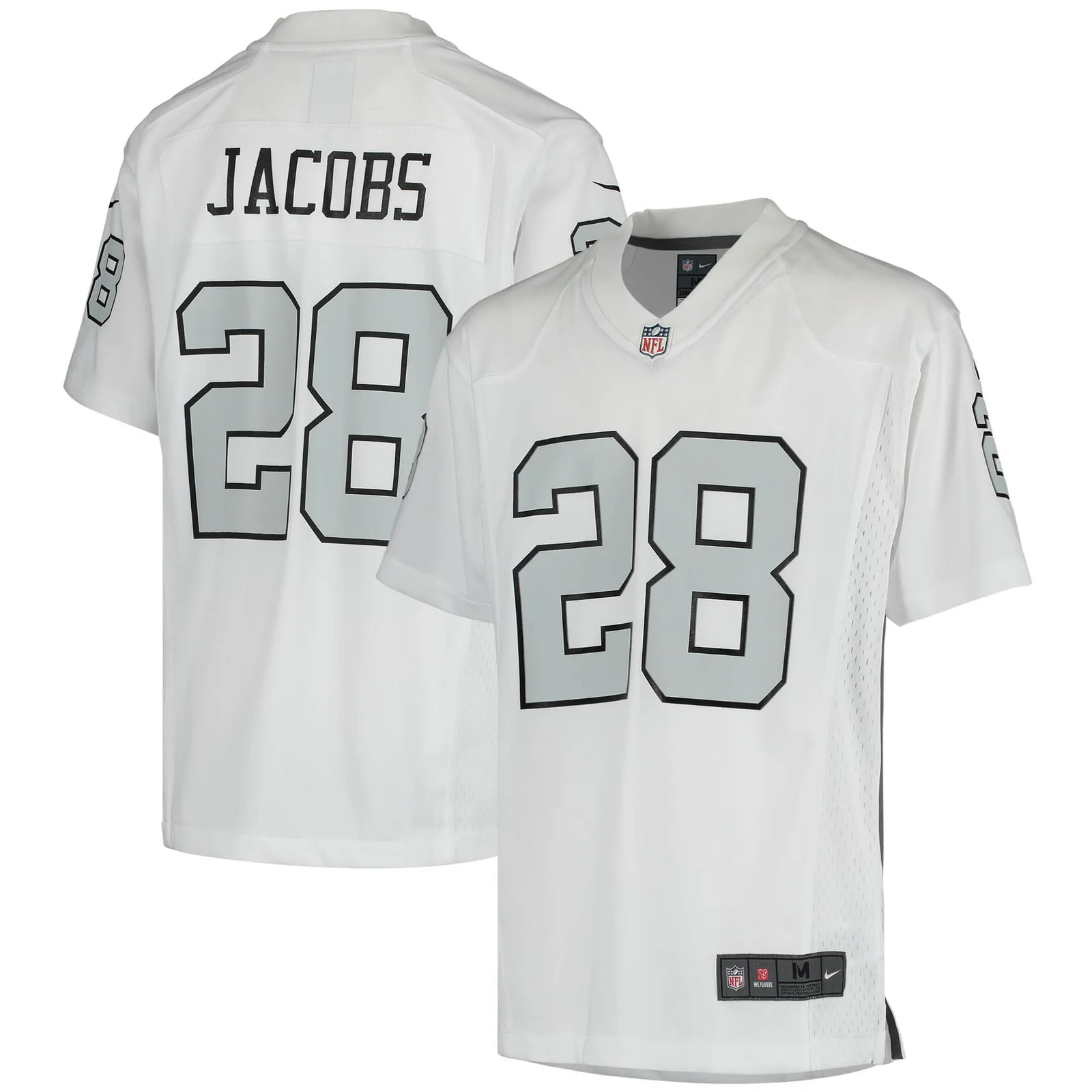 Josh Jacobs Las Vegas Raiders Youth Color Rush Game Jersey - White -