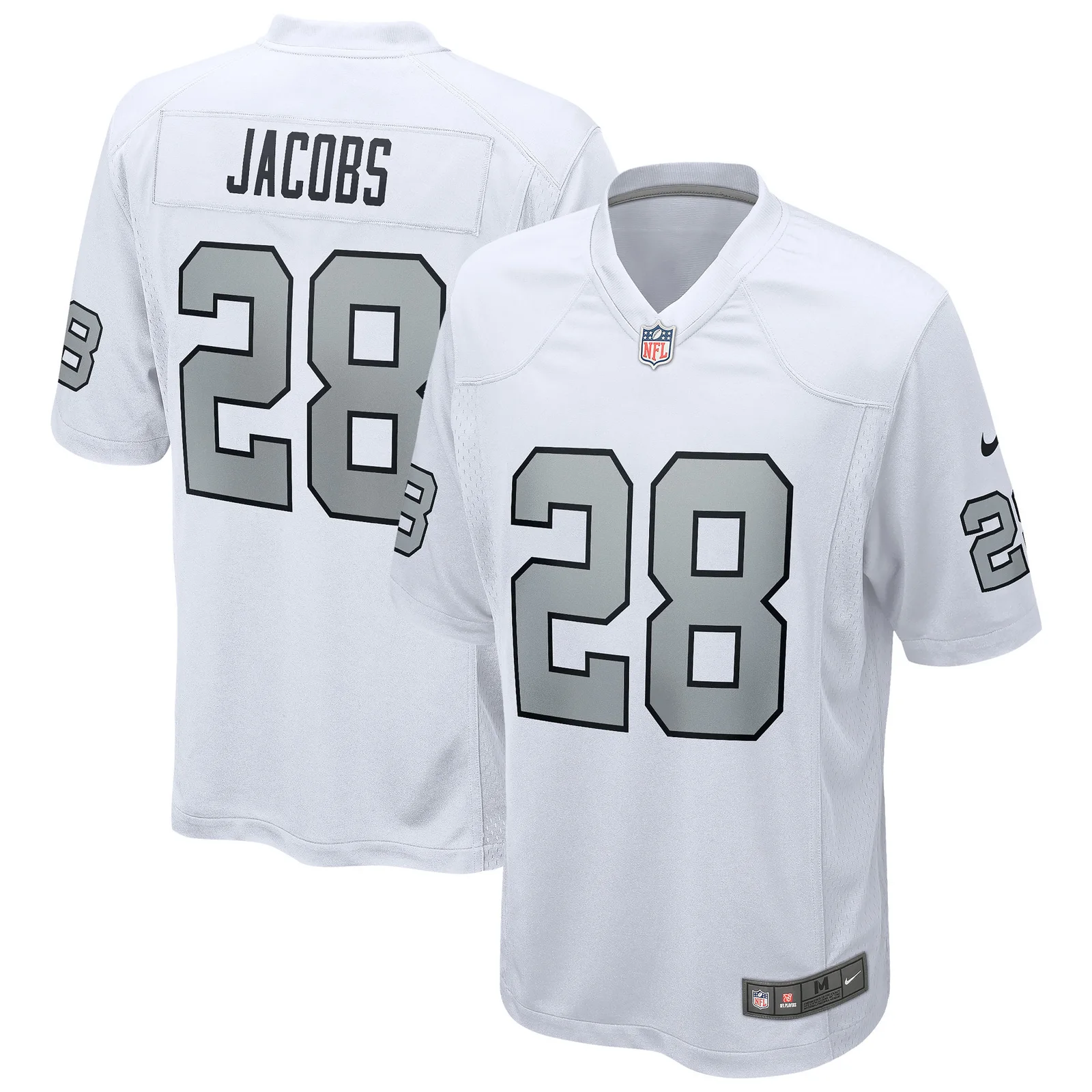 Men's Josh Jacobs Las Vegas Raiders Alternate Game Jersey - White -