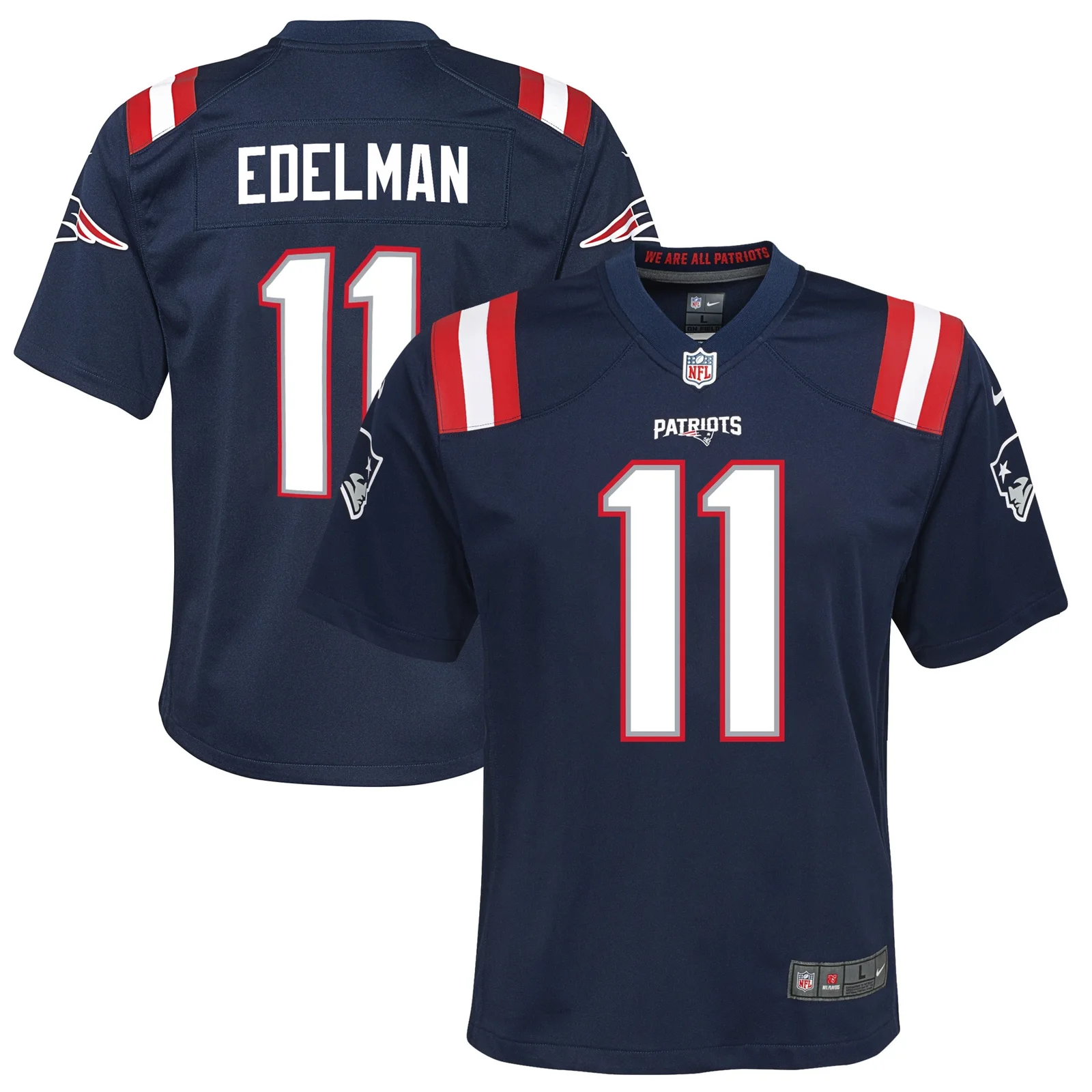 Julian Edelman New England Patriots Youth Game Jersey - Navy -