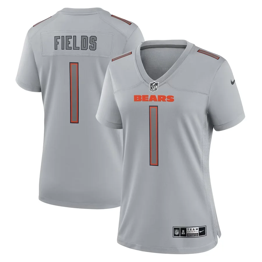 Justin Fields Jersey, Gray Woman's, Atmosphere Fashion Game Jersey -