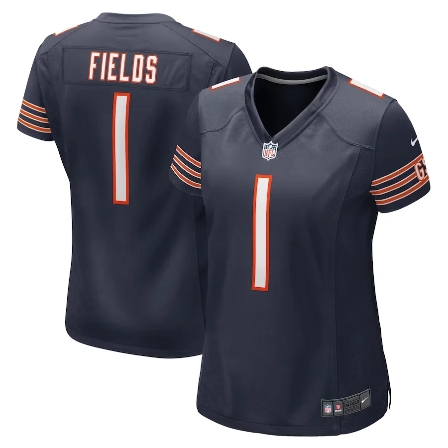 Justin Fields Jersey, Navy Men's, Player Game Jersey -