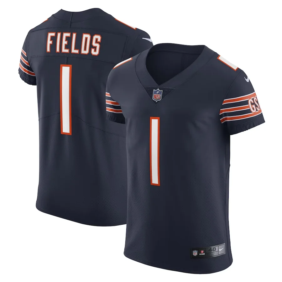 Justin Fields Jersey, Navy Men's, Vapor Elite Jersey -