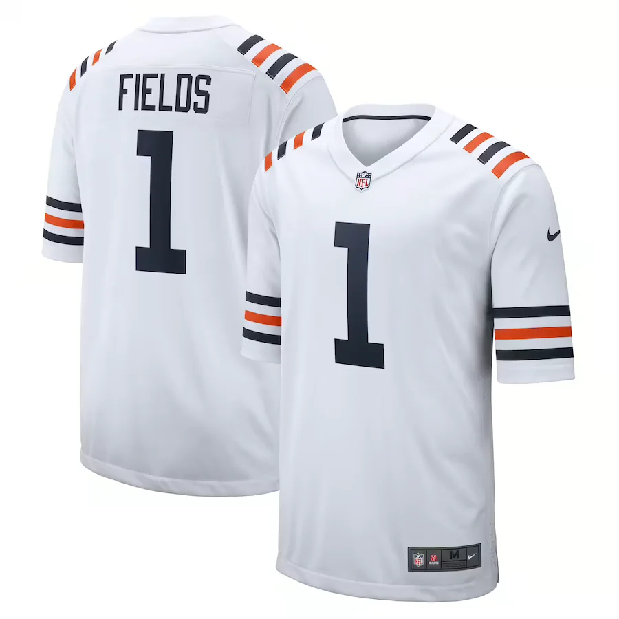 Justin Fields Jersey, White Men's, 2021 NFL Draft First Round Pick Alternate Classic Game Jersey -