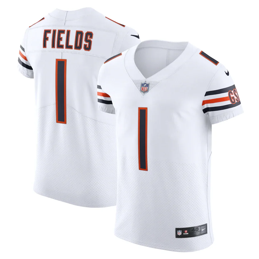 Justin Fields Jersey, White Men's, Vapor Elite Jersey -