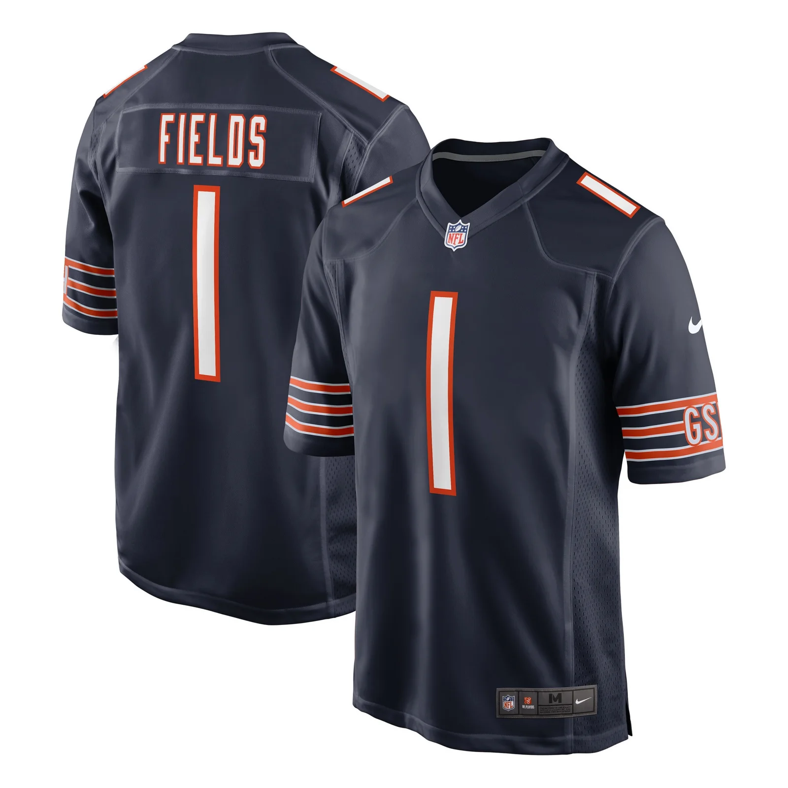 Men's Justin Fields Chicago Bears Game Jersey - Navy -