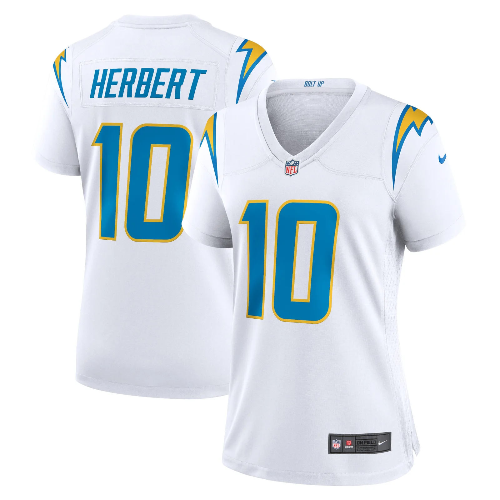 Justin Herbert Los Angeles Chargers Woman's Game Jersey - White -