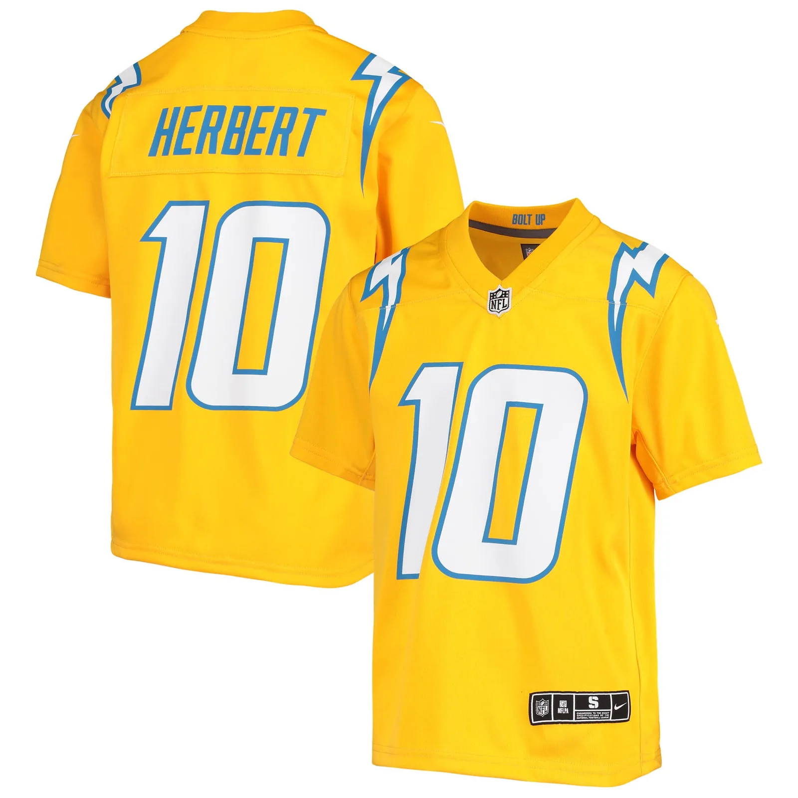 Justin Herbert Los Angeles Chargers Youth Inverted Team Game Jersey - Gold -