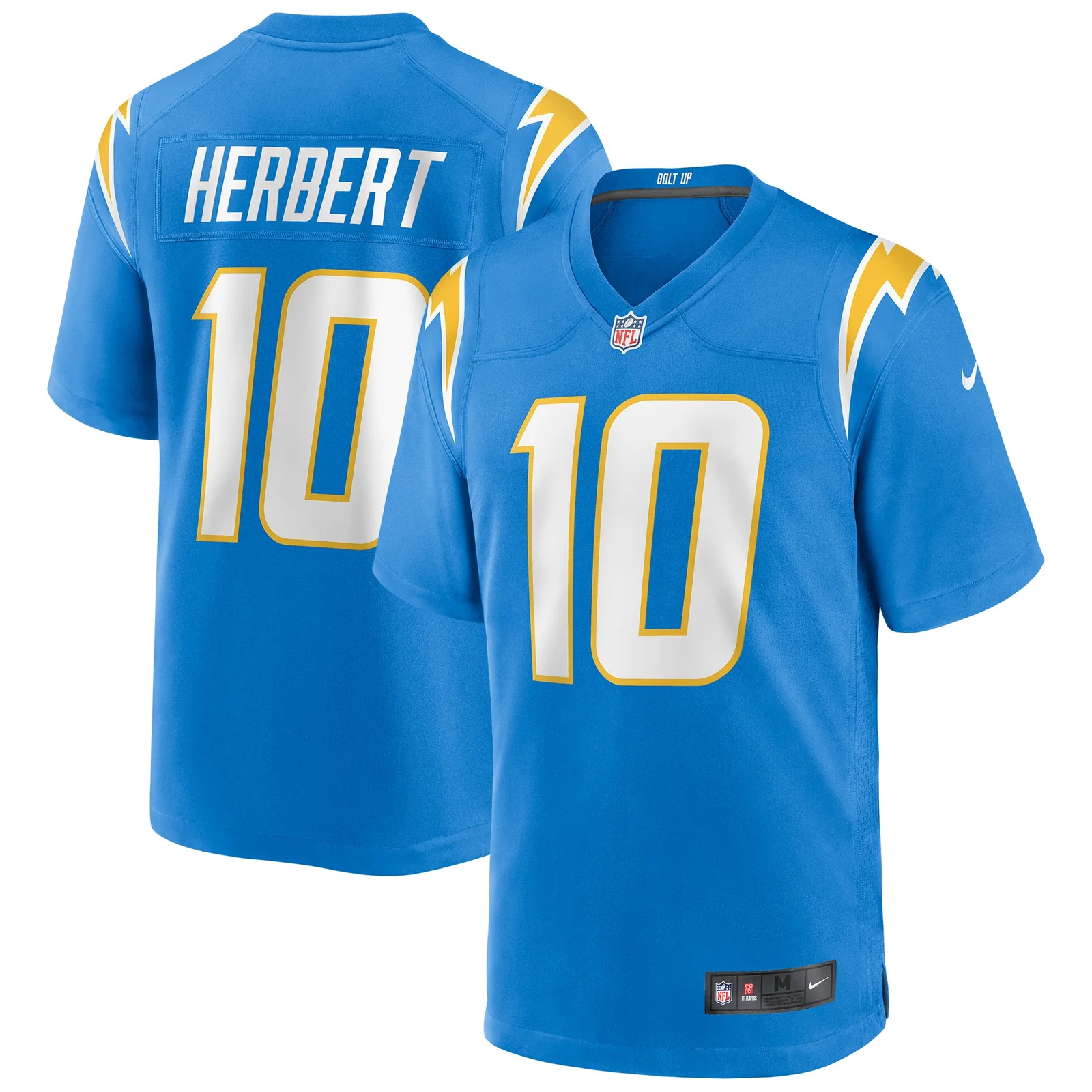 Men's Justin Herbert Los Angeles Chargers Player Game Jersey - Powder Blue -