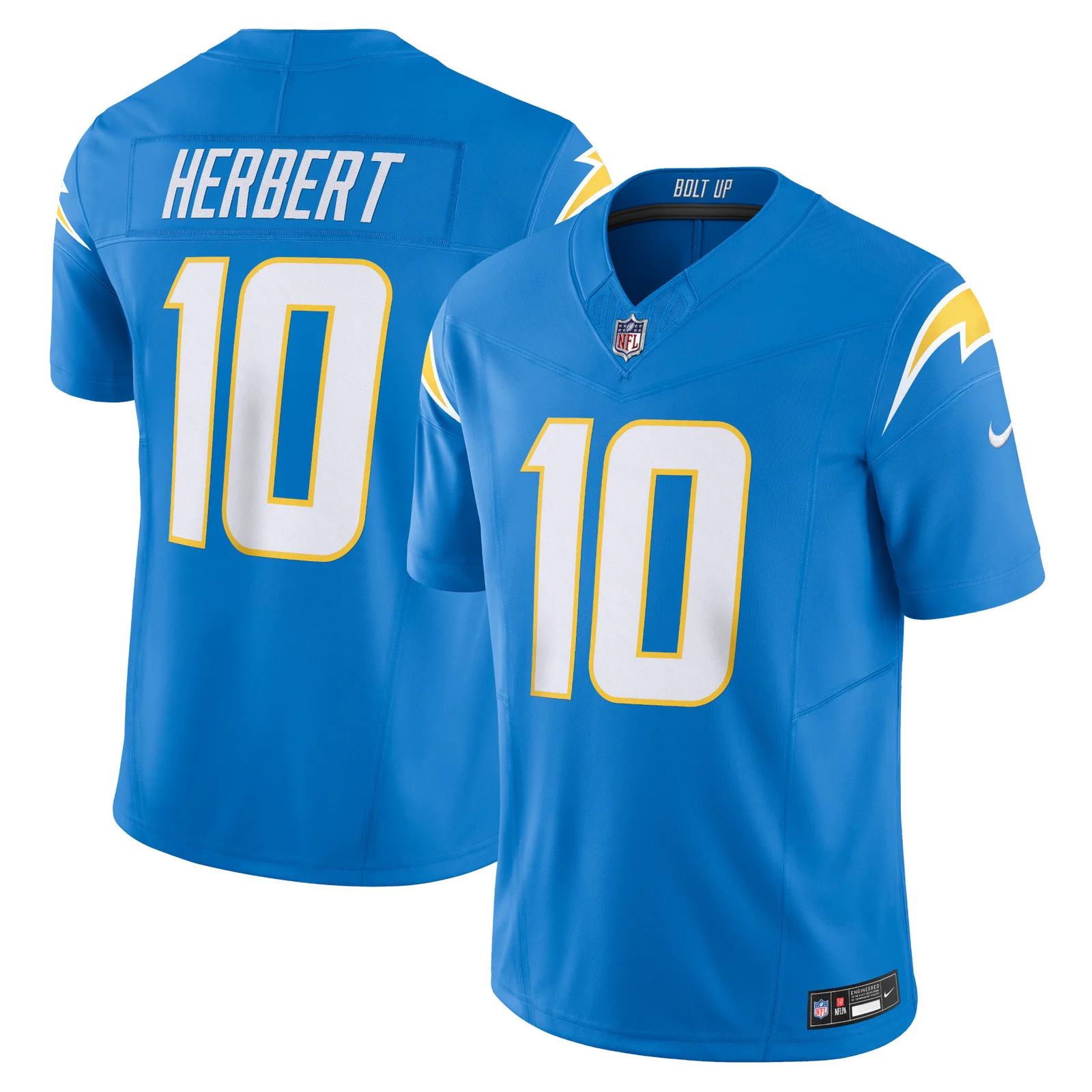 Men's Justin Herbert Los Angeles Chargers Vapor F.U.S.E. Limited Jersey - Powder Blue -