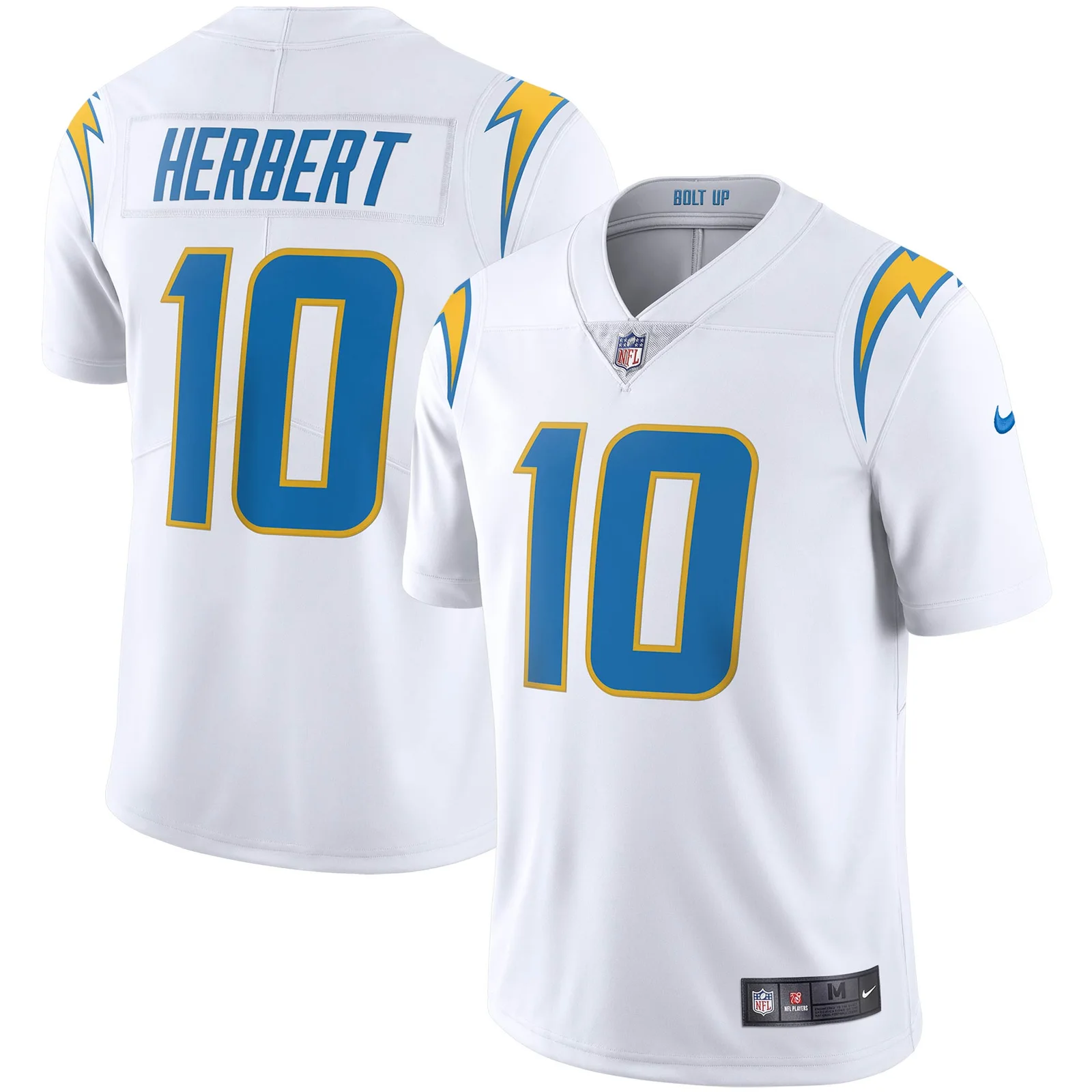Men's Justin Herbert Los Angeles Chargers Vapor Limited Jersey - White -