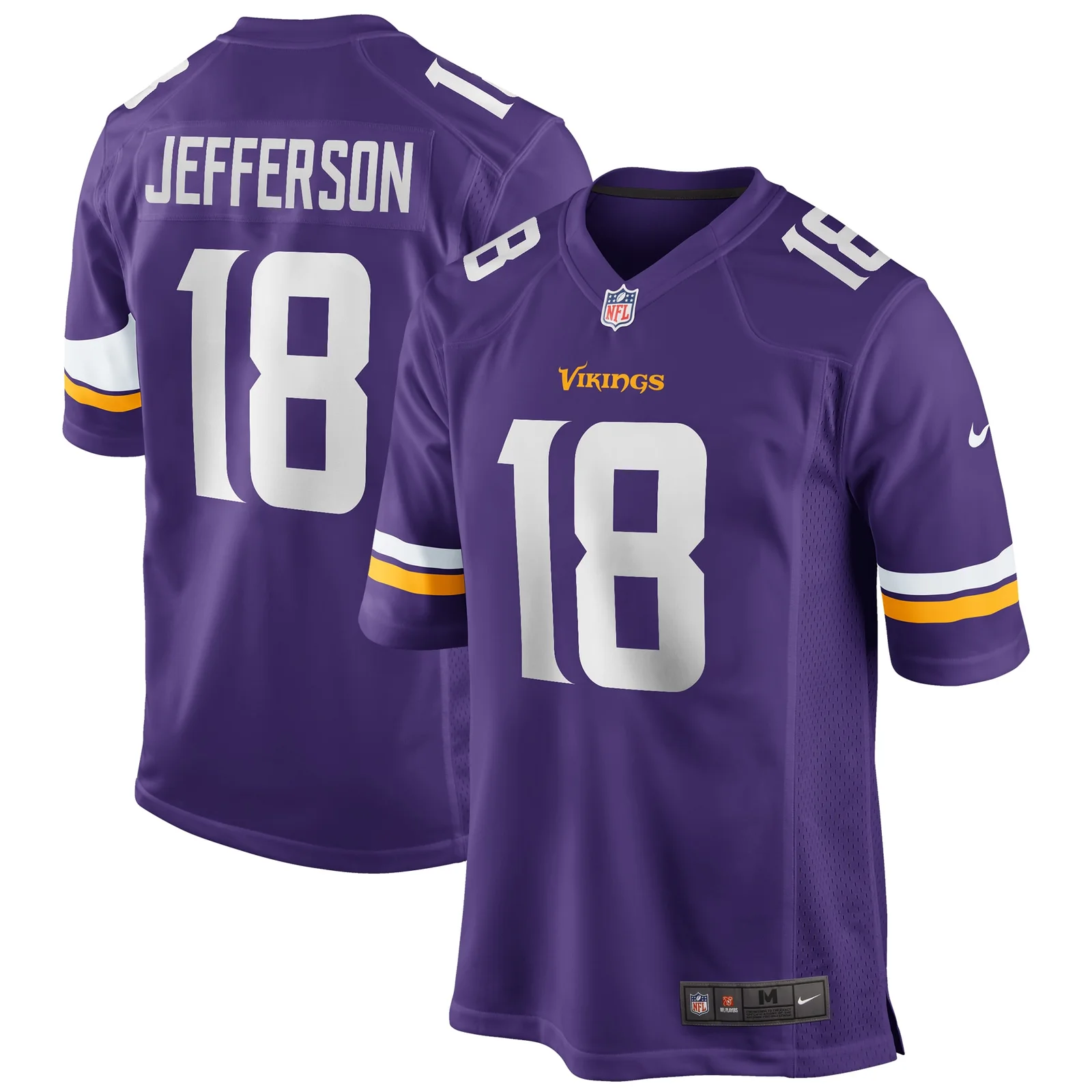 Men's Justin Jefferson Minnesota Vikings Player Game Jersey - Purple -