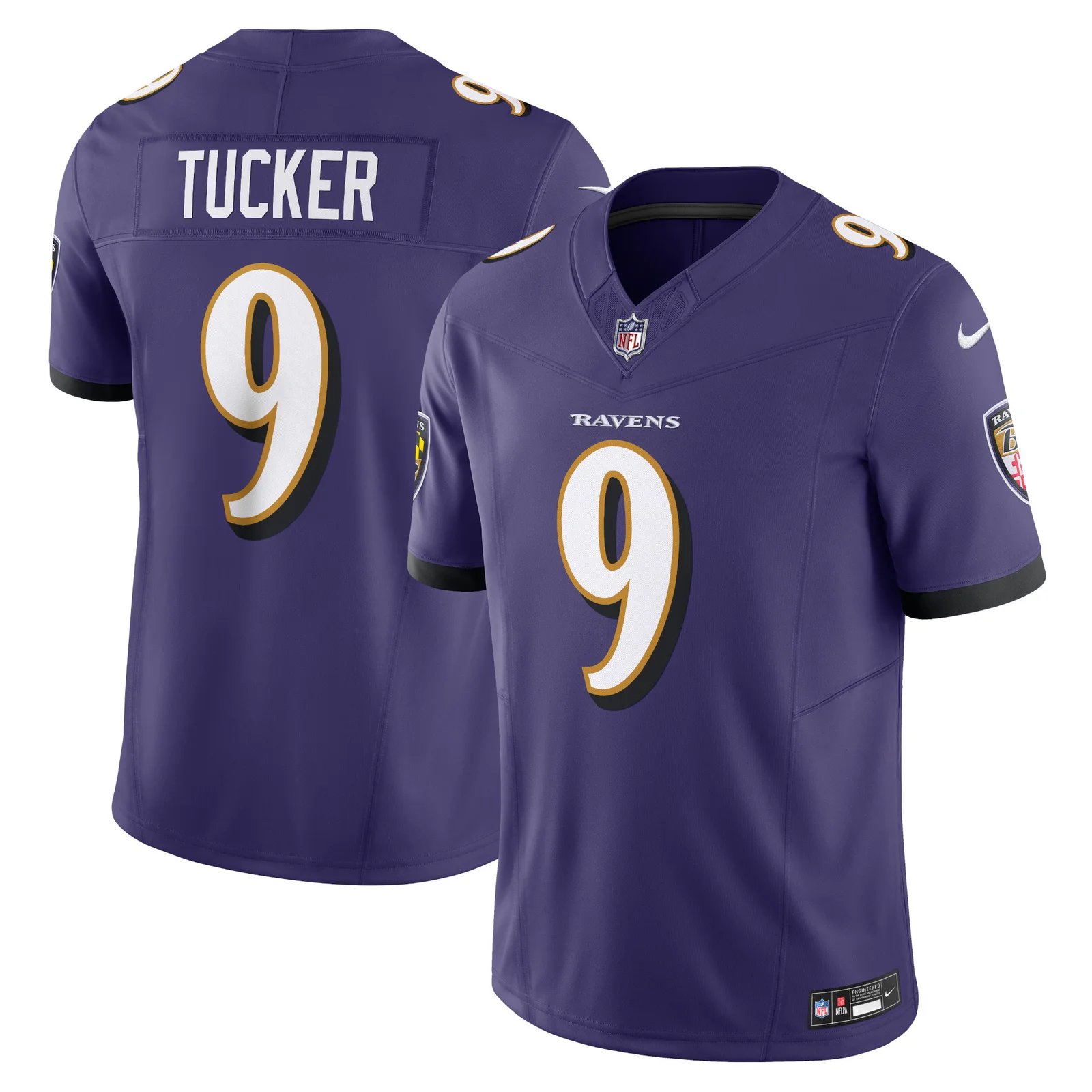Men'sJustin Tucker Baltimore Ravens Vapor F.U.S.E. Limited Jersey - Purple -
