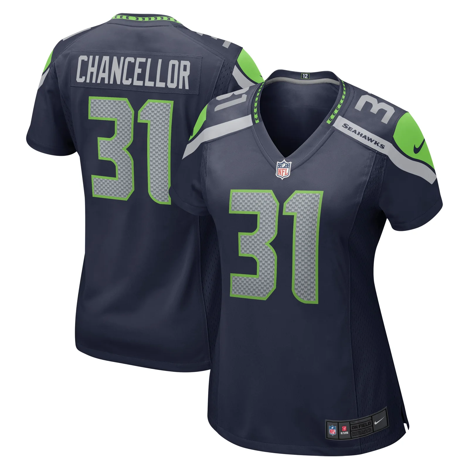 Kam Chancellor Seattle Seahawks Woman's Retired Player Game Jersey - College Navy -