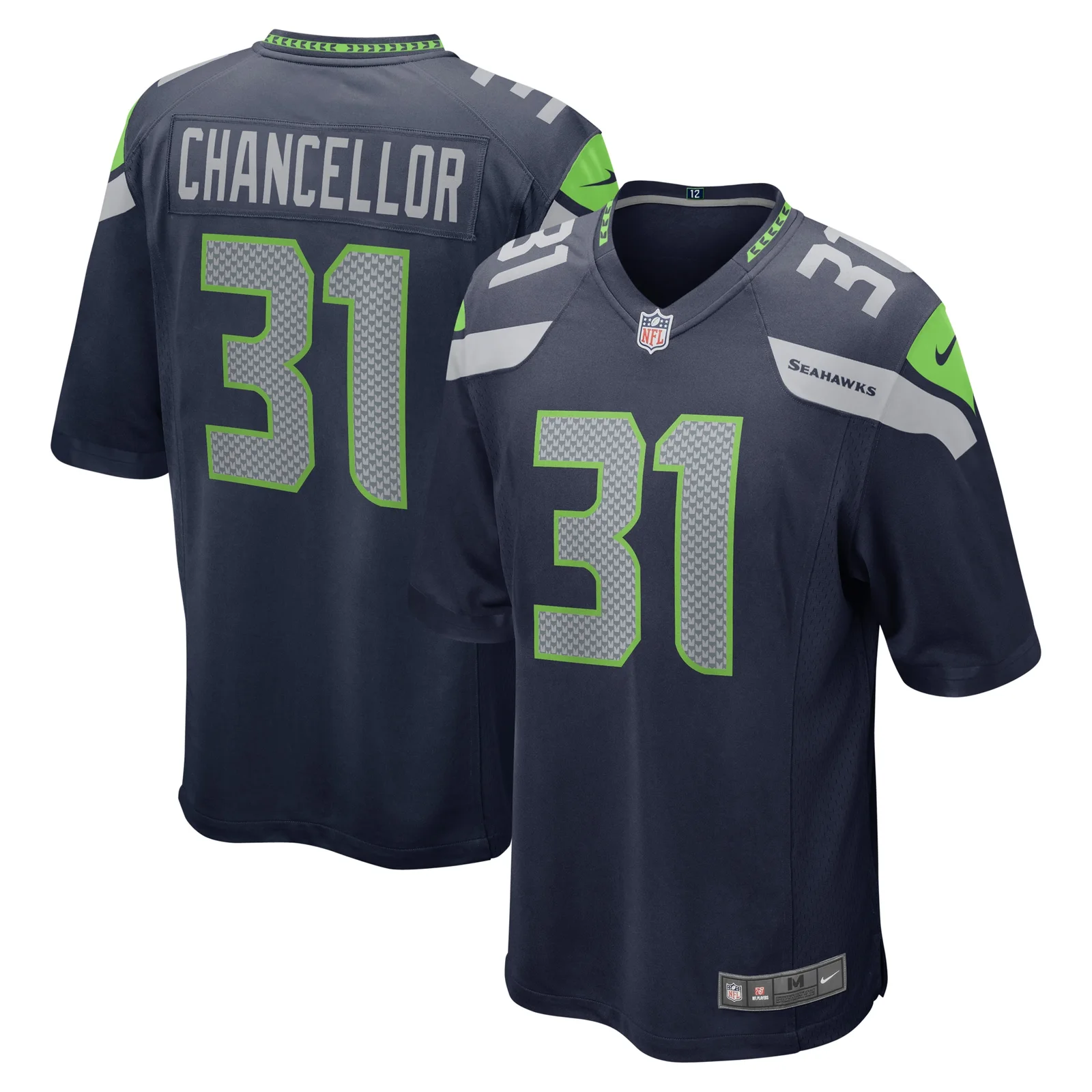 Men's Kam Chancellor Seattle Seahawks Retired Player Game Jersey - College Navy -