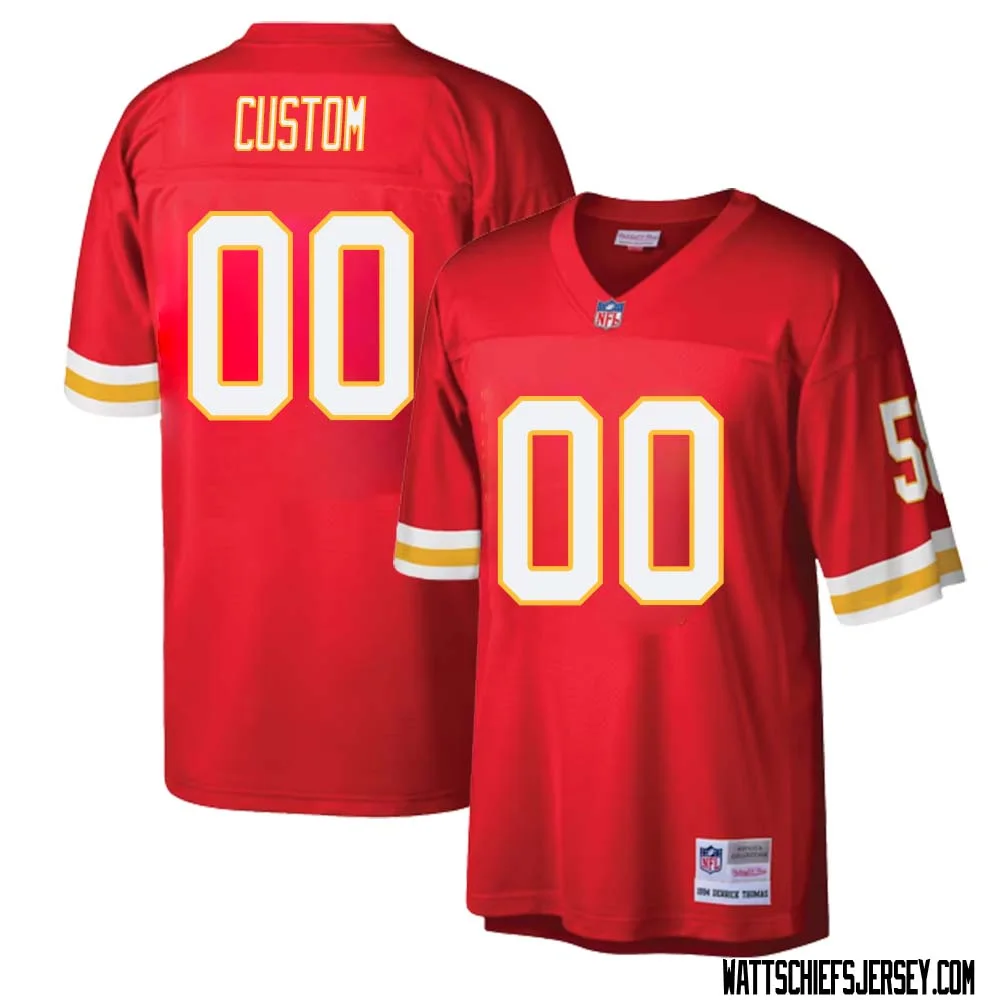 Custom Kansas City Chiefs Mitchell & Ness Men Legacy  Team Jersey - Red