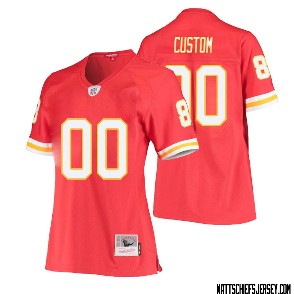 Custom Kansas City Chiefs Mitchell & Ness Woman Legacy  Team Jersey - Red