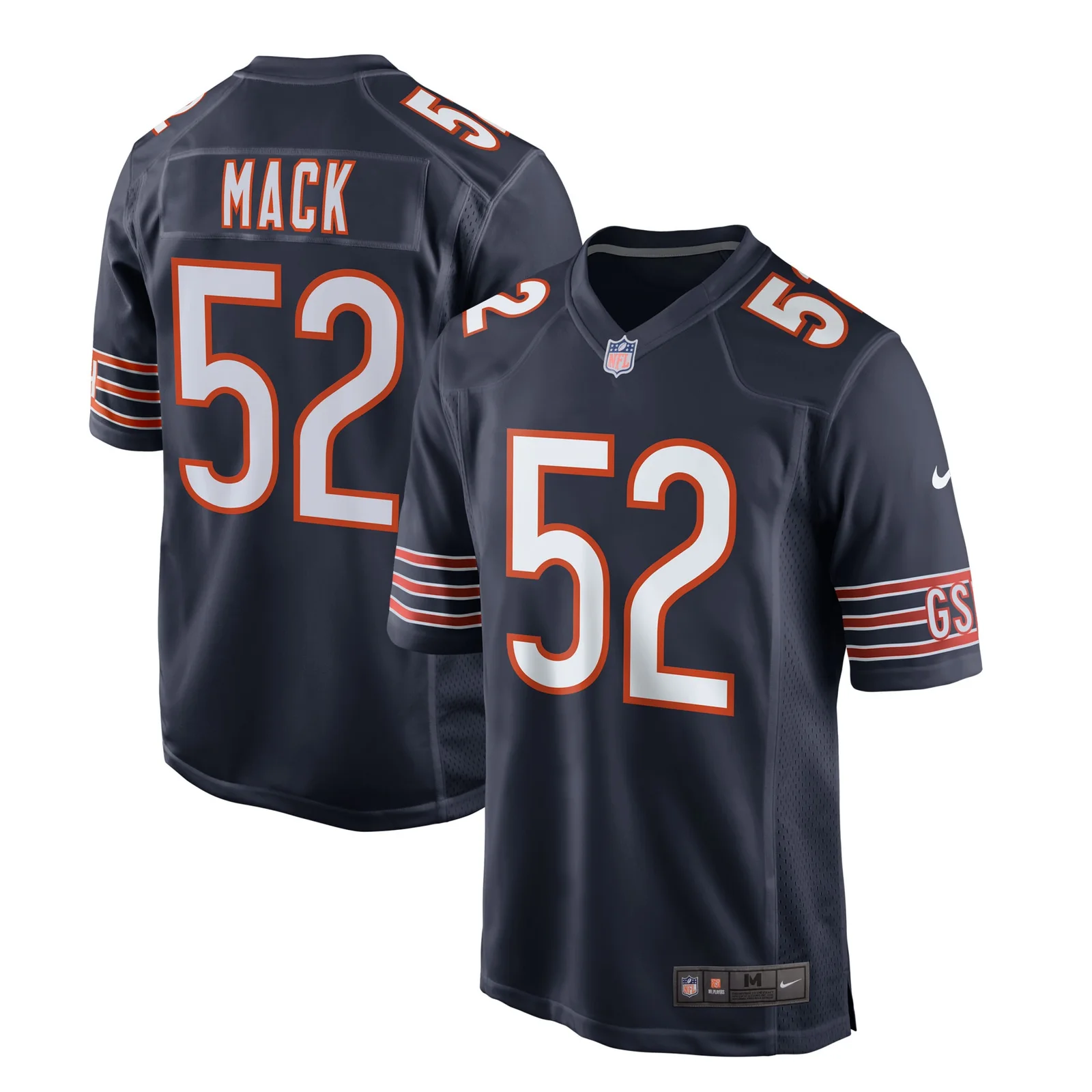Men's Khalil Mack Chicago Bears Game Player Jersey - Navy -