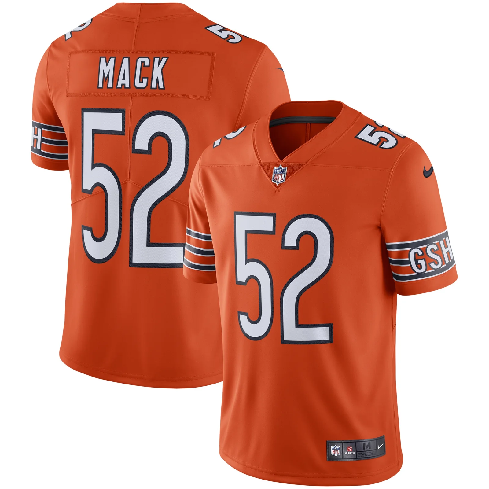 Men's Khalil Mack Chicago Bears Vapor Limited Jersey - Orange -