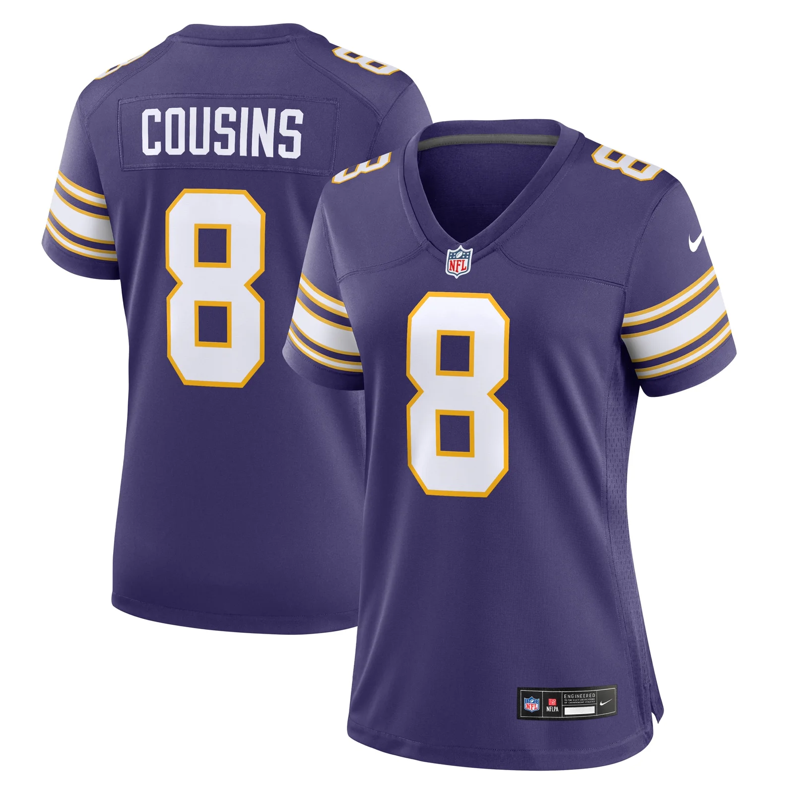 Kirk Cousins Minnesota Vikings Woman's Classic Player Game Jersey - Purple -