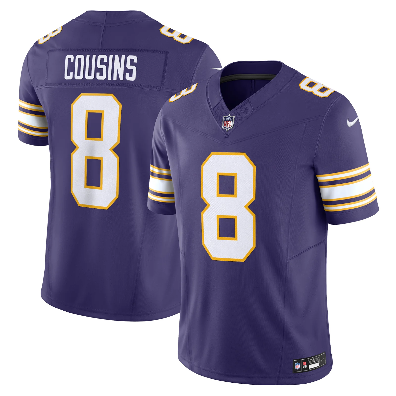 Men's Kirk Cousins Minnesota Vikings Classic Vapor F.U.S.E. Limited Jersey - Purple -
