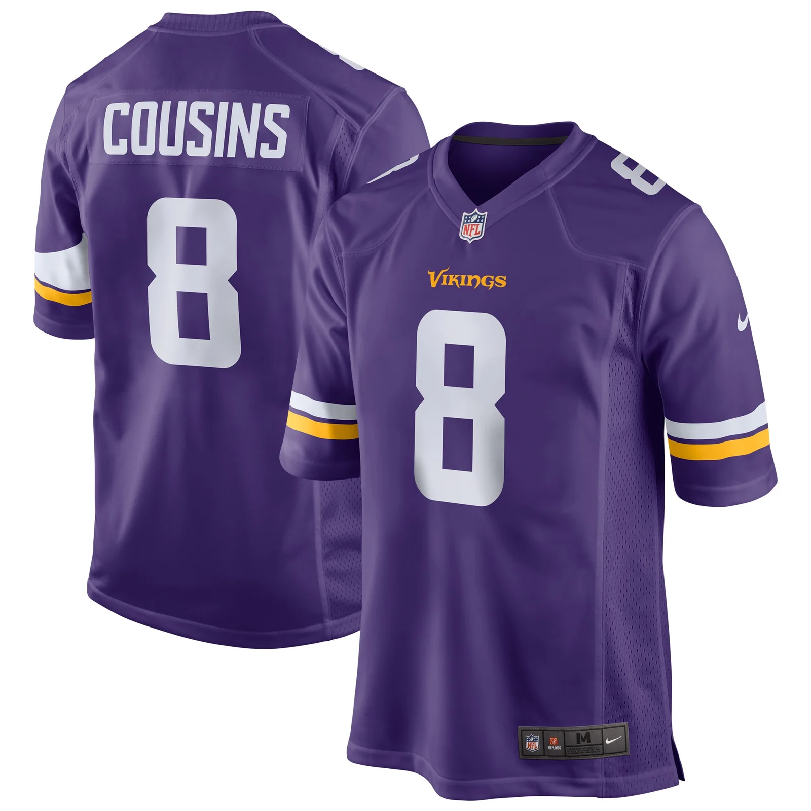 Men's Kirk Cousins Minnesota Vikings Game Jersey - Purple -