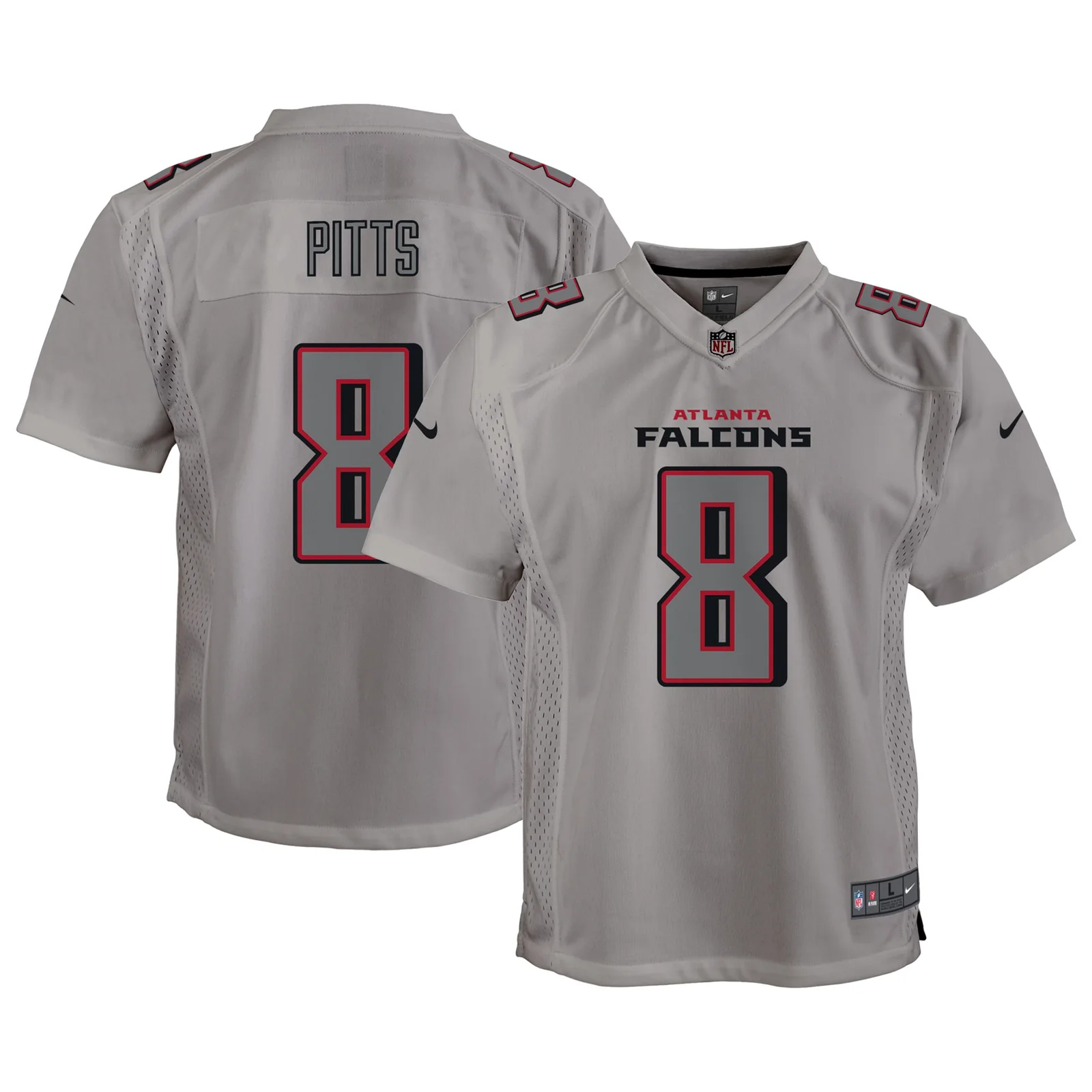 Kyle Pitts Atlanta Falcons Youth Atmosphere Game Jersey - Gray -