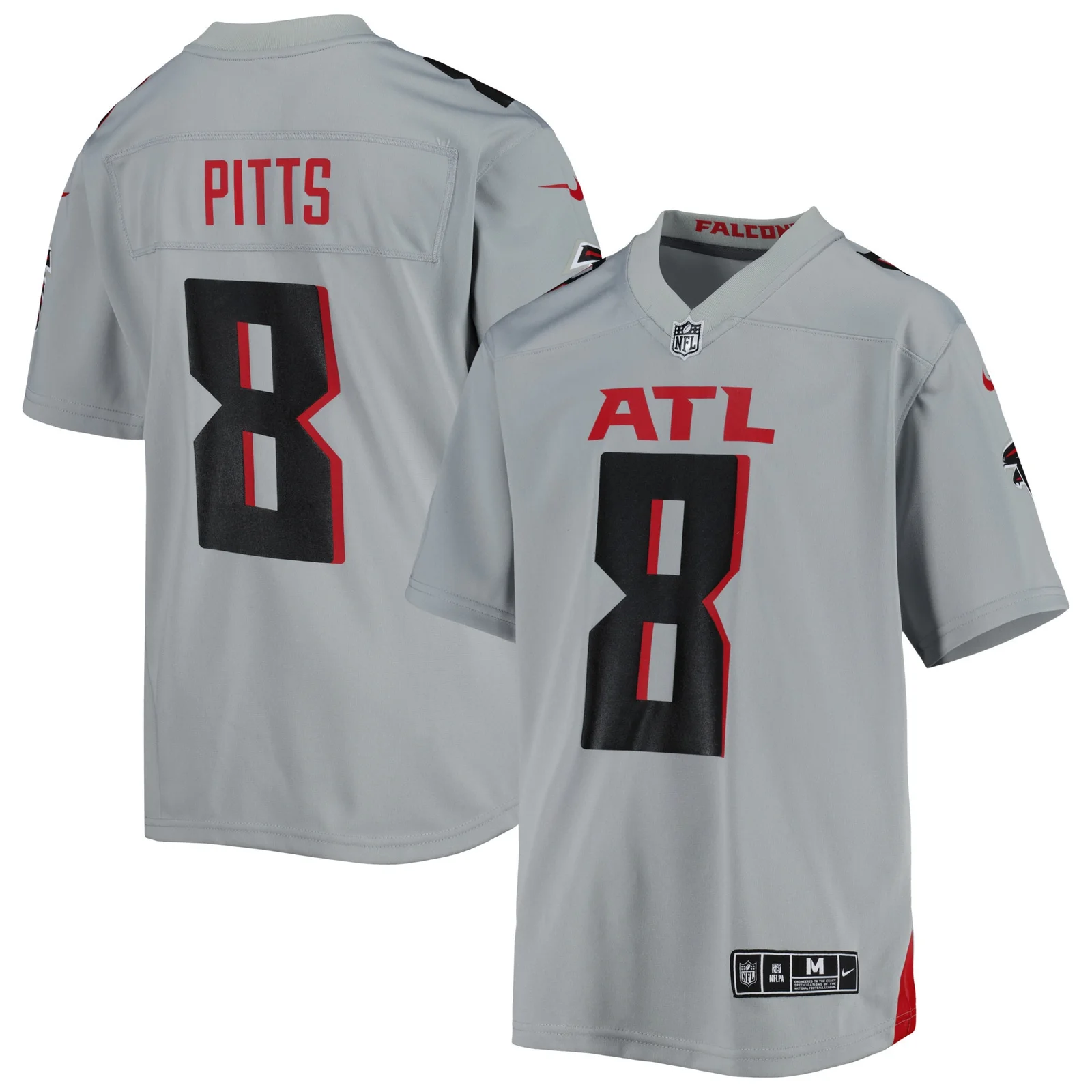 Kyle Pitts Atlanta Falcons Youth Inverted Game Jersey - Gray -