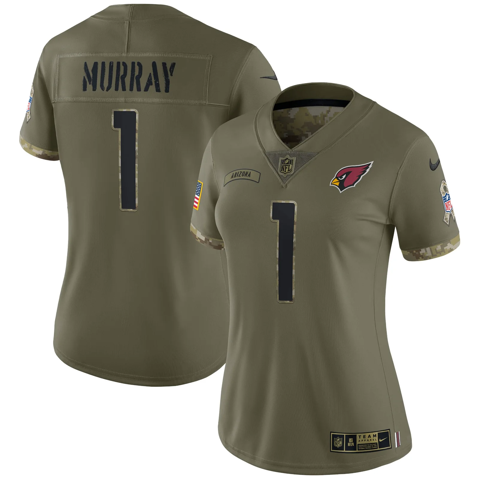 Kyler Murray Arizona Cardinals Woman's 2022 Salute To Service Limited Jersey - Olive -