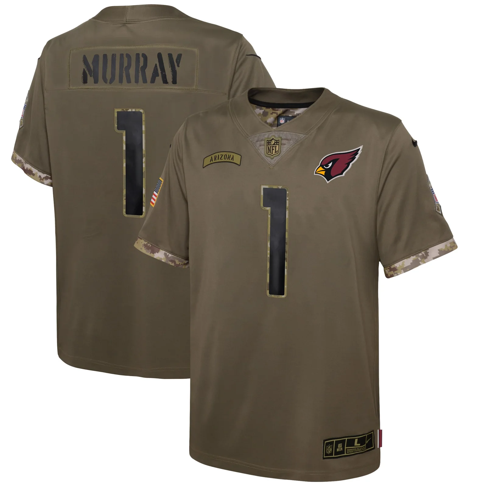 Kyler Murray Arizona Cardinals Youth 2022 Salute To Service Player Limited Jersey - Olive -