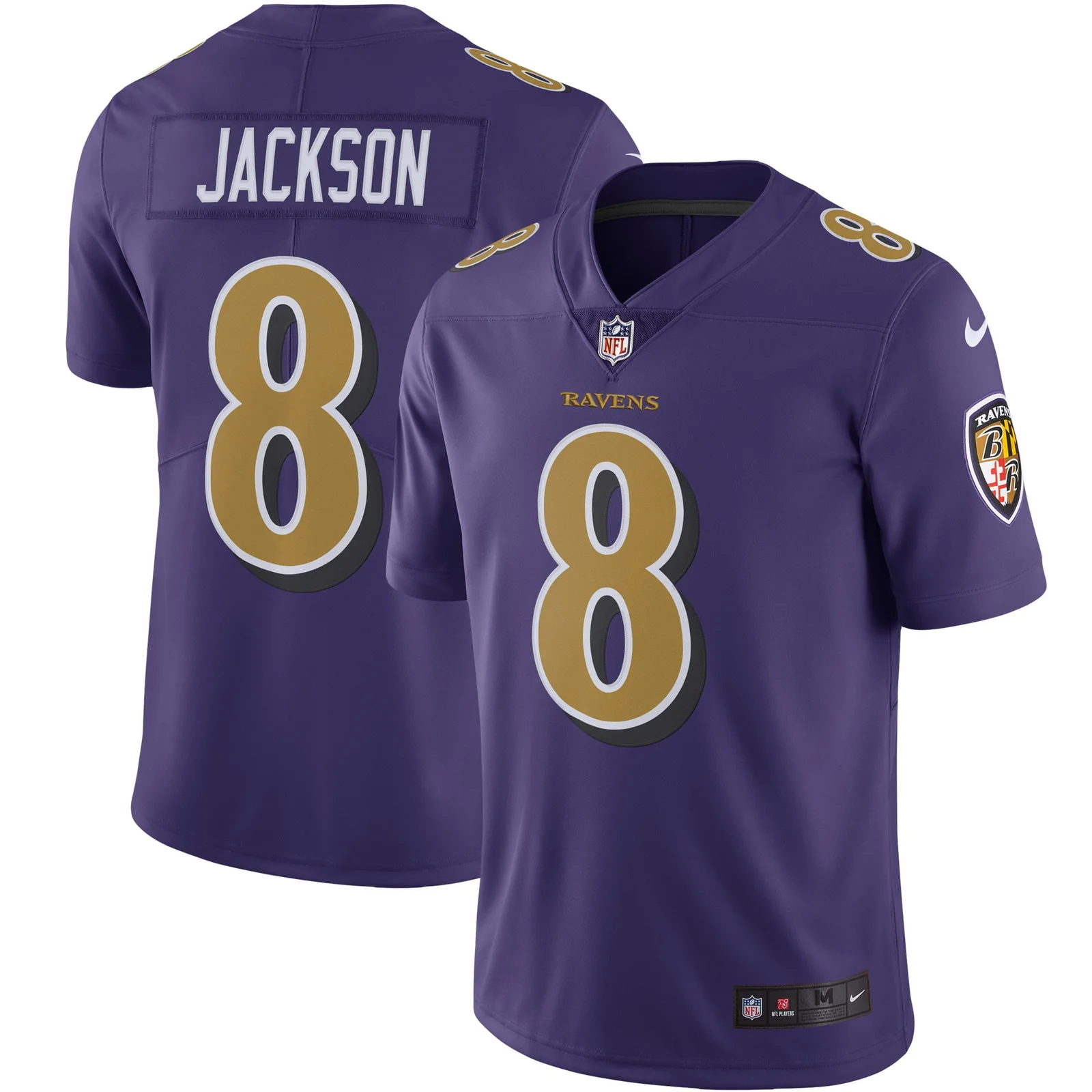 Men'sLamar Jackson Baltimore Ravens Color Rush Vapor Limited Jersey - Purple -