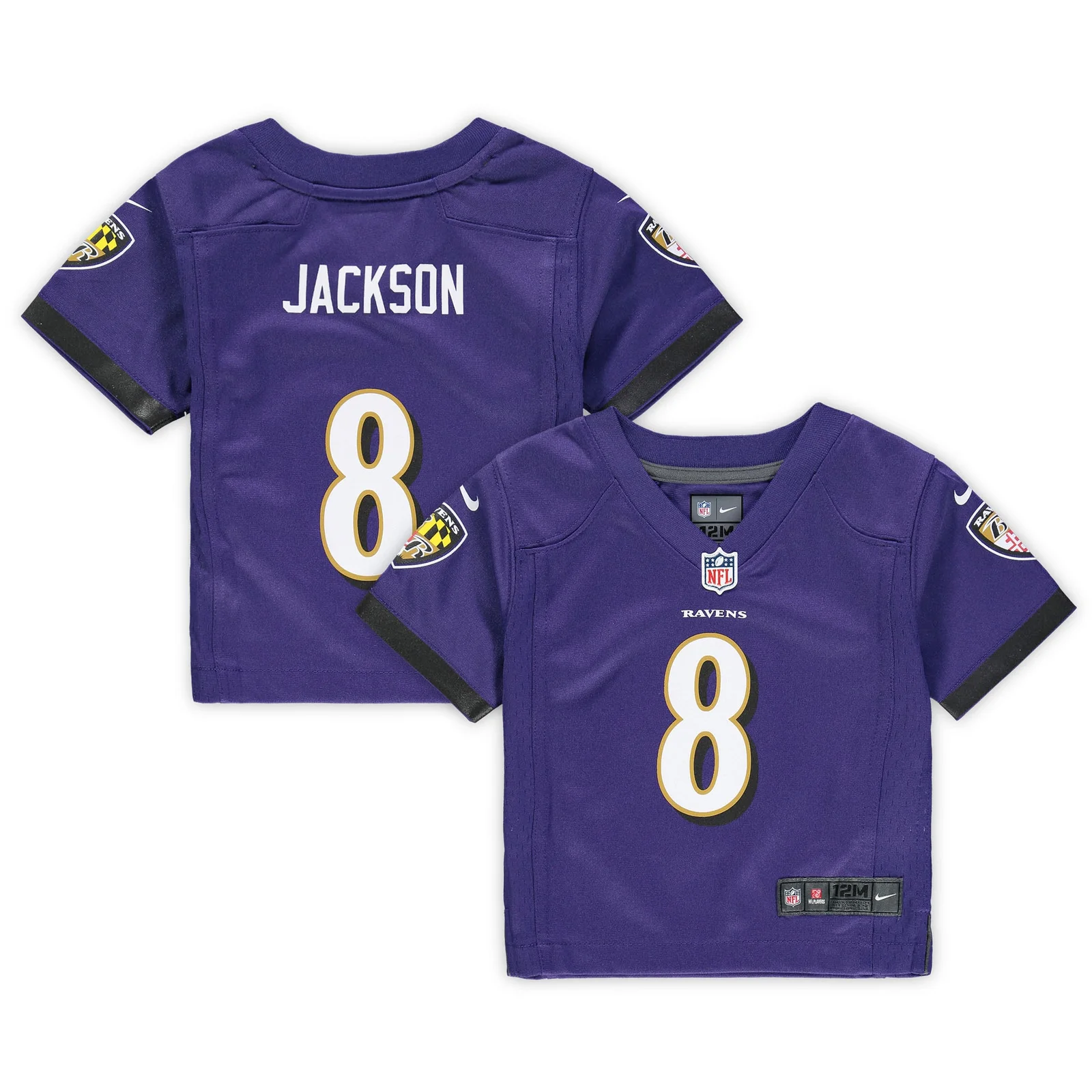 Men'sLamar Jackson Baltimore Ravens Infant Game Jersey - Purple -